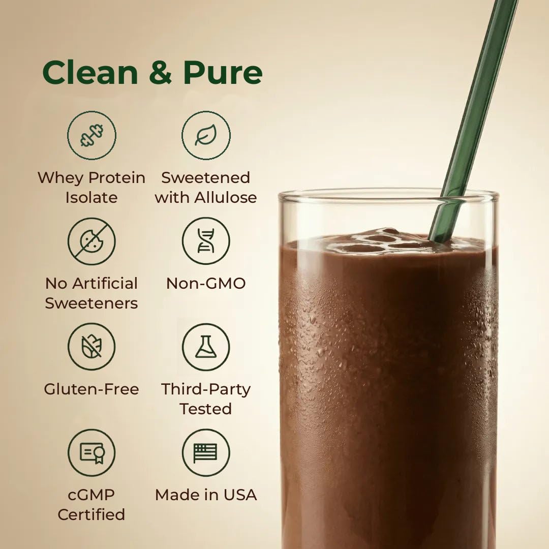 Habthera Adaptive Protein Powder for GLP-1 Users, 25g Protein, Dark Chocolate, 1 oz