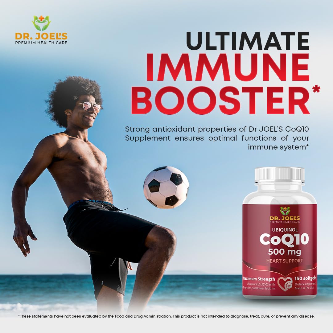 Dr. JOEL'S MOM NUTRIX COQ10 500 mg Maximum Potency & Absorption Immune Support 150 Softgels