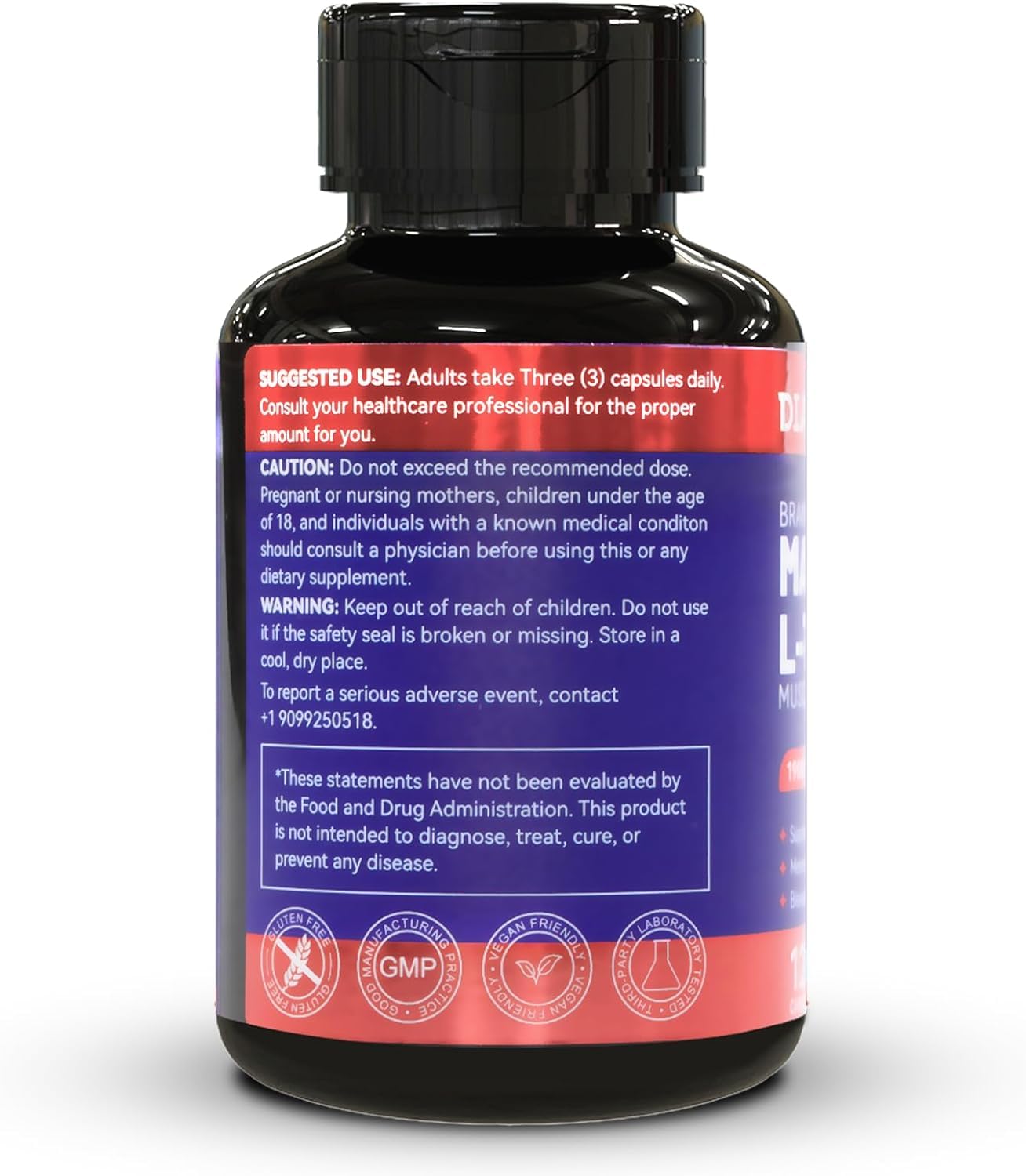 DIATMOON Magnesium L-Threonine High Absorption Magnesium Supplement Capsules, 90 Count