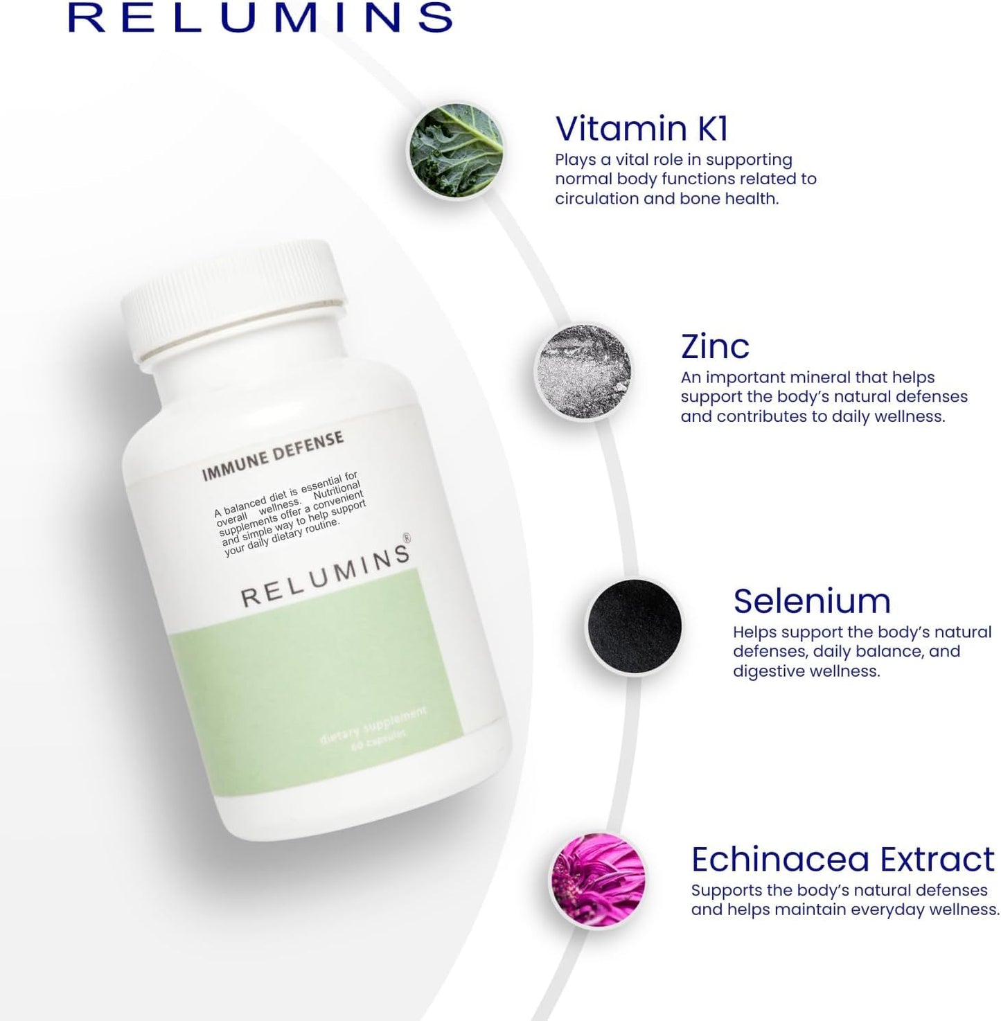 Relumins Immune Boost & Immune Defense Supplement Set Capsules 120