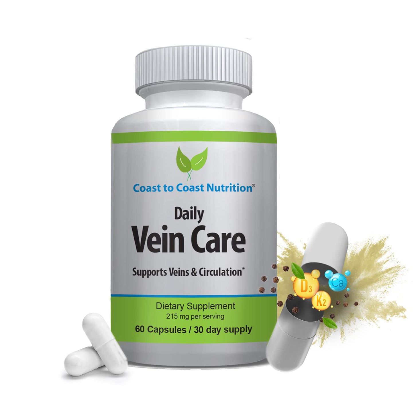 Coast to Coast Nutrition Daily Vein Care Supplement 60 Capsules