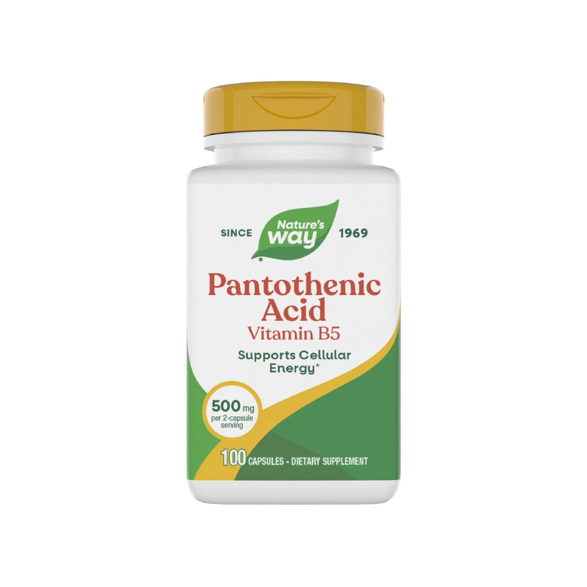 Nature's Way Pantothenic Acid Capsules, Supports Cellular Energy*, 100 Capsules