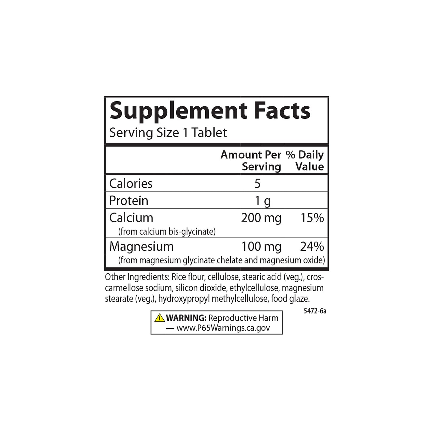 Carlson Chelated Cal-Mag 2:1 Calcium to Magnesium Ratio 180 Tablets