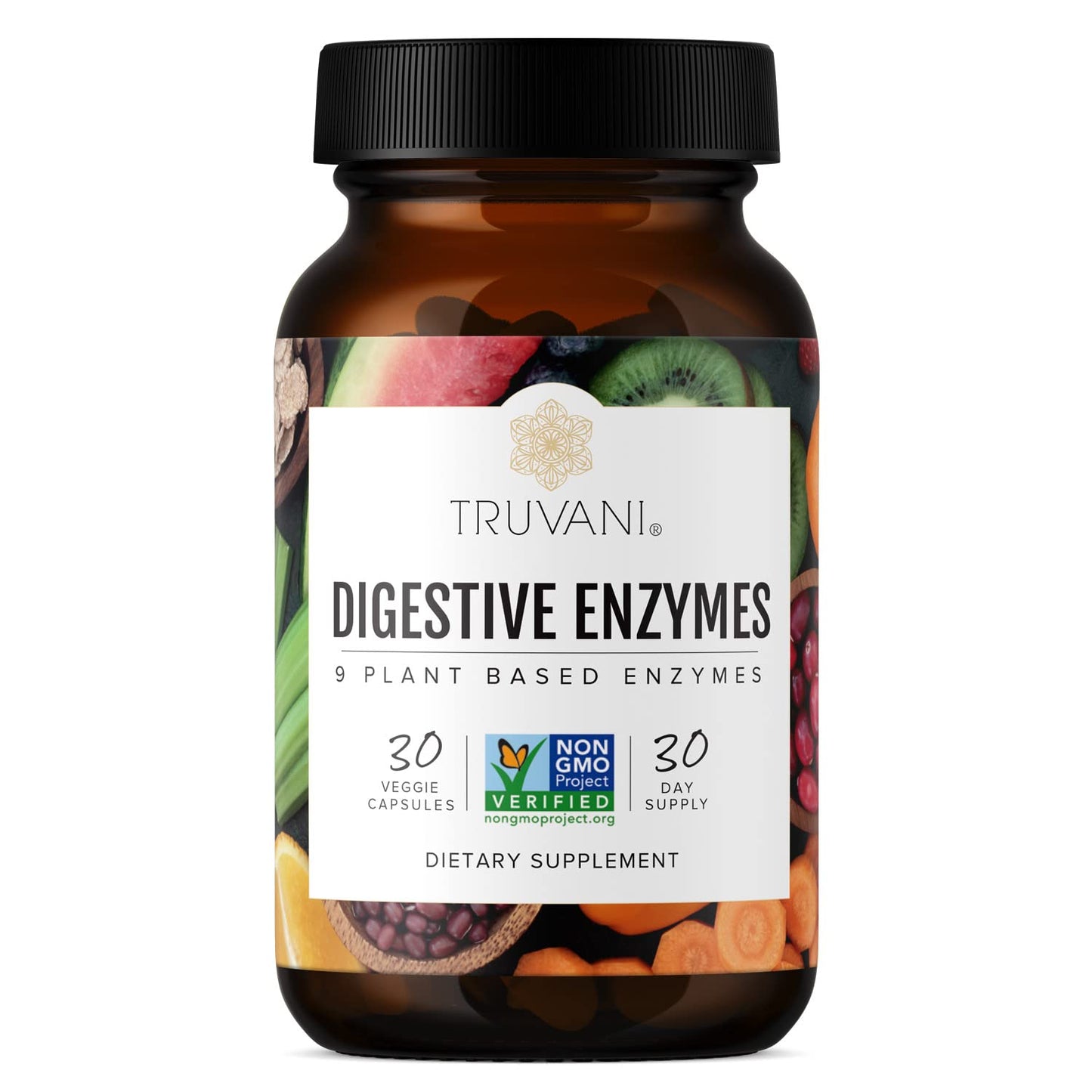 Truvani Digestive Enzymes 9 Enzyme Blend Capsules 30