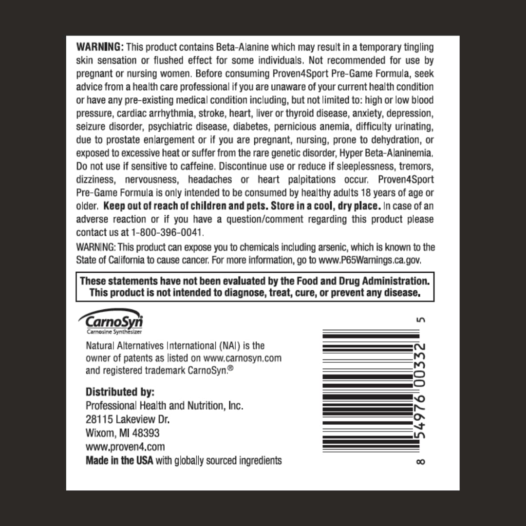 Proven4 Sport Pre Workout Powder with Creatine and Beta Alanine, Watermelon Flavor, 10.56 oz