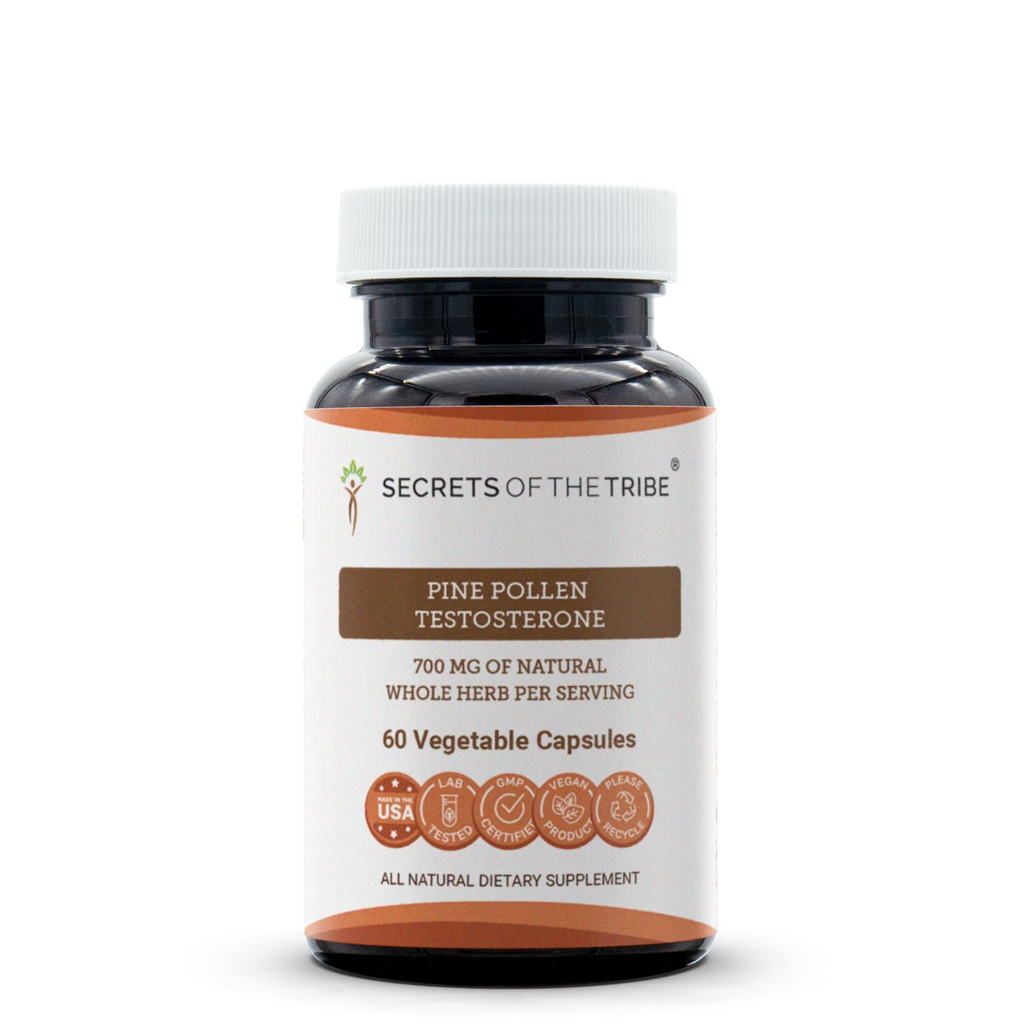 Secrets of the Tribe Pine Pollen Testosterone 60 Capsules