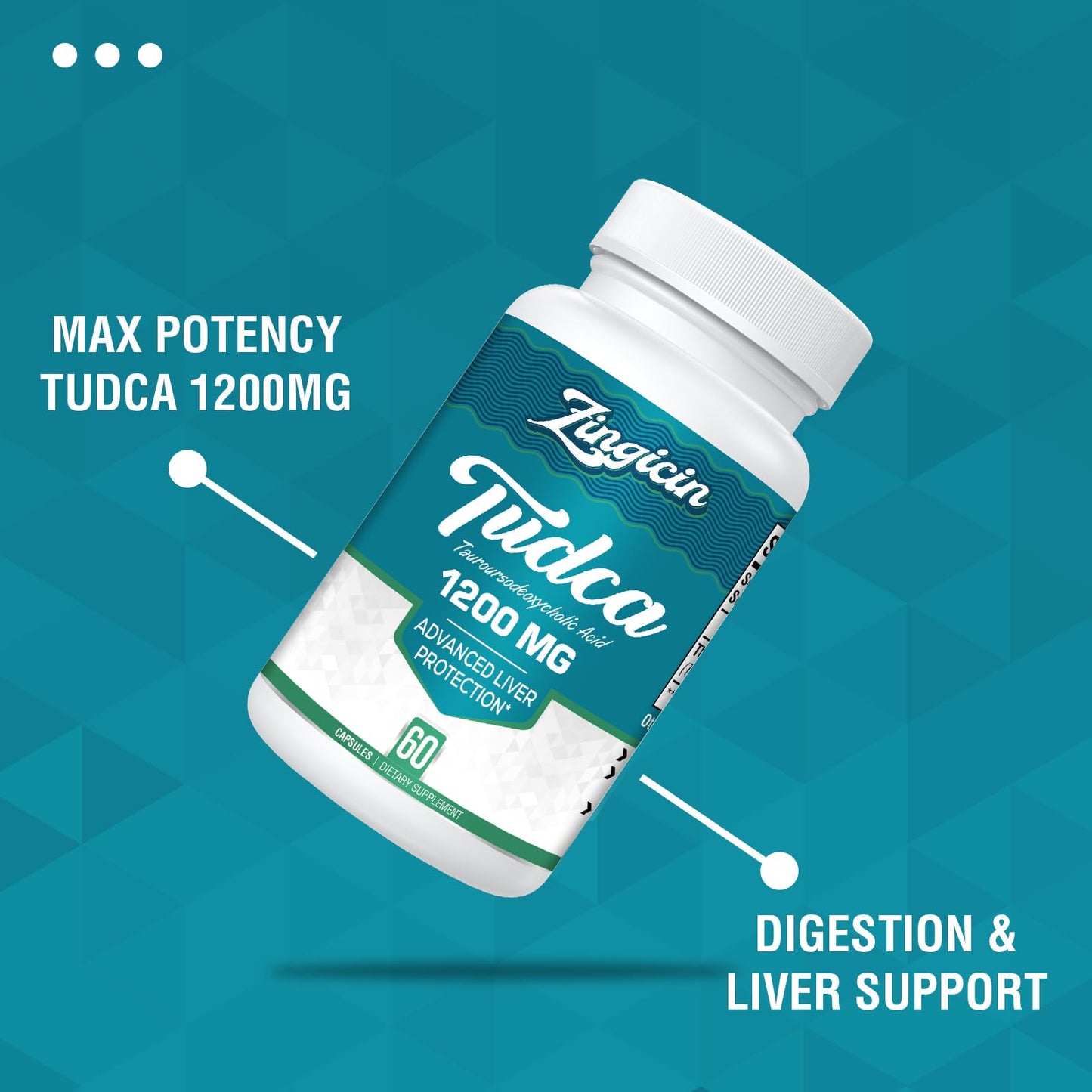 Zingicin TUDCA Supplement 1200mg Capsule 60 Count