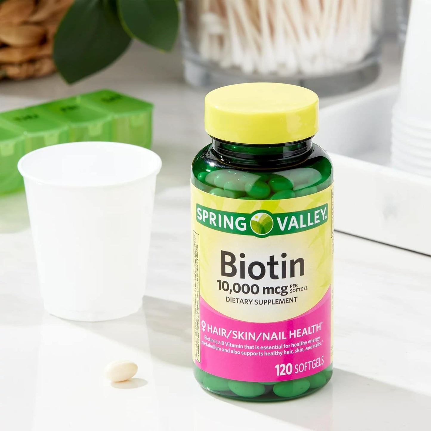 BasketGoods Biotin 10,000 mcg Softgel 120 Count