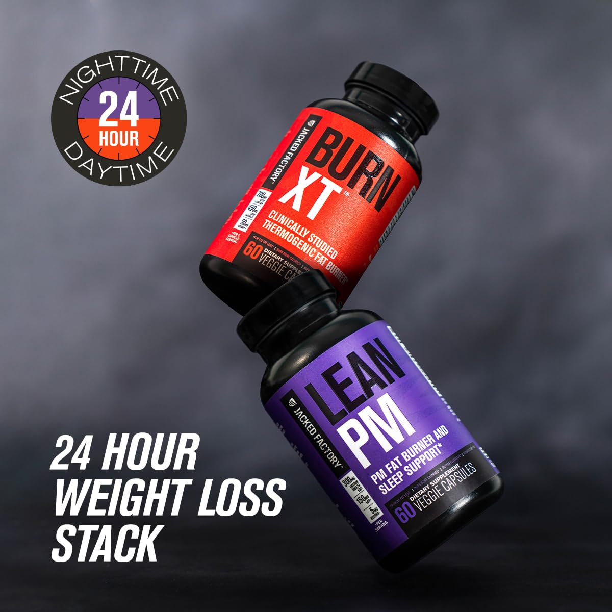 Jacked Factory Burn-XT Clinically Studied Fat Burner & Weight Loss Supplement - Appetite Suppressant & Energy Booster - with Acetyl L-Carnitine, Green Tea Extract, 60 Capsules