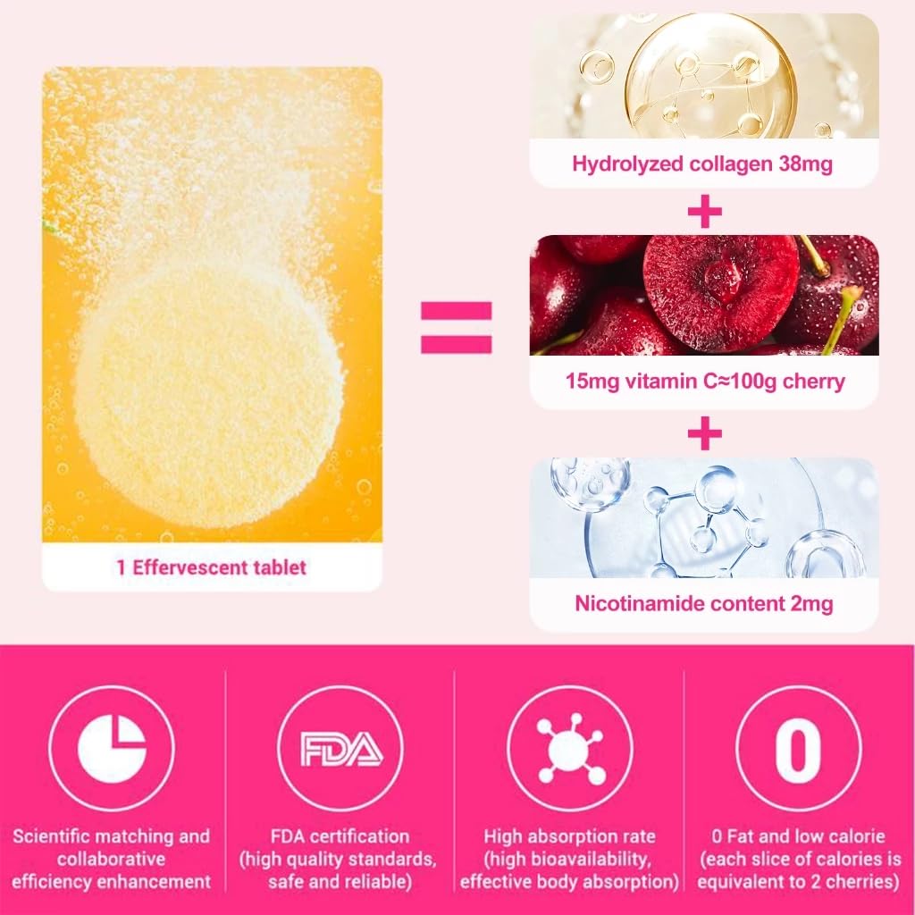 9 YOUNG-BASIC Vitamin C with Collagen Tablets, 40 Tablets (Pack of 2)