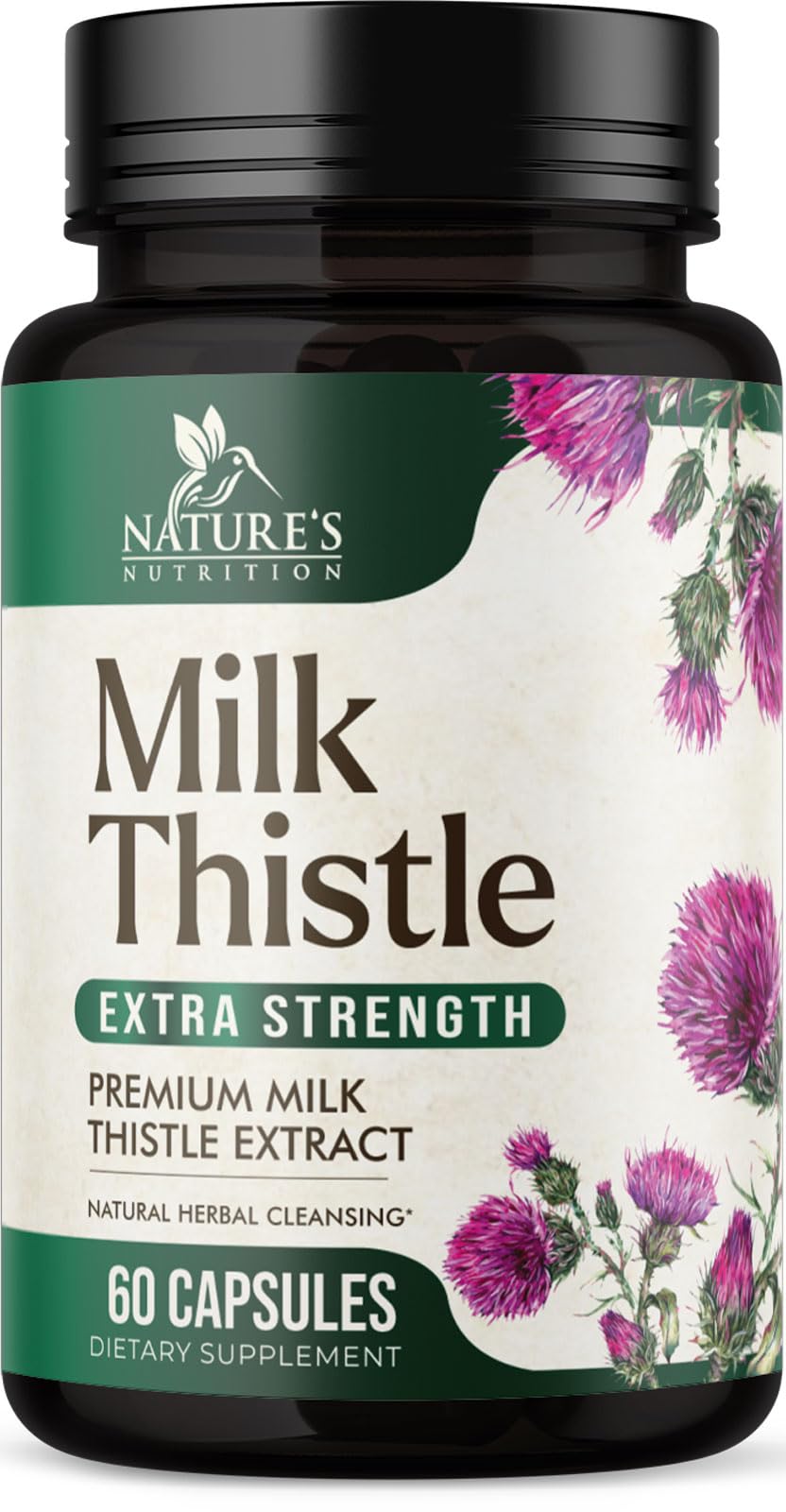 Nature's Nutrition Milk Thistle Extract Capsules 60 Count