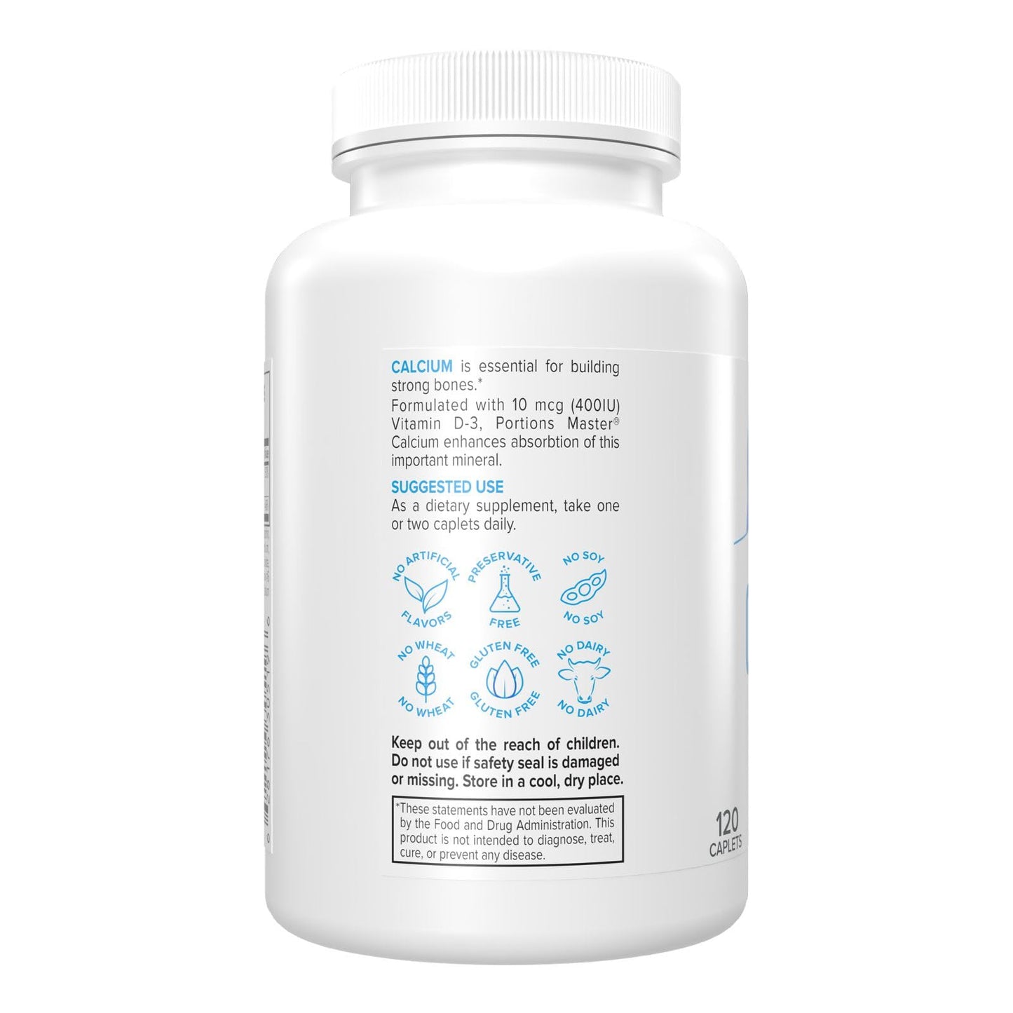 Portions Master Calcium + D3 & Magnesium, Bone & Joint Caplets, 120 Caplets