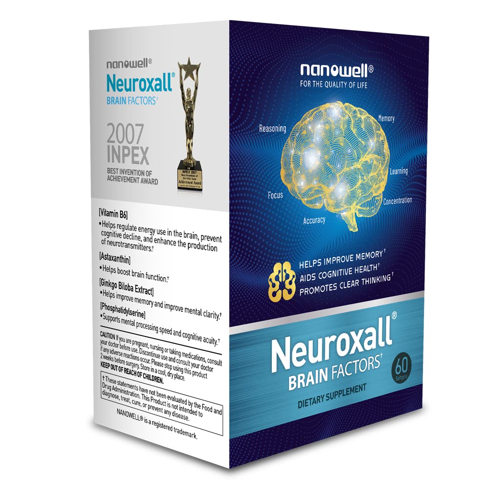 NANOWELL Neuroxall Brain Health Supplement Softgels 120 Count