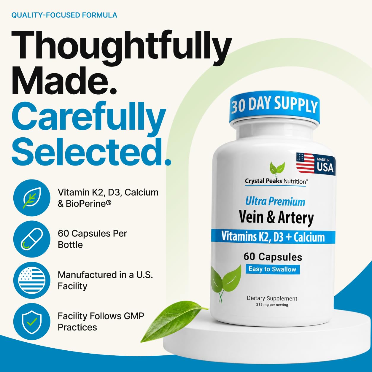 Crystal Peaks Nutrition Vein & Artery Supplement Capsule 60 Capsules