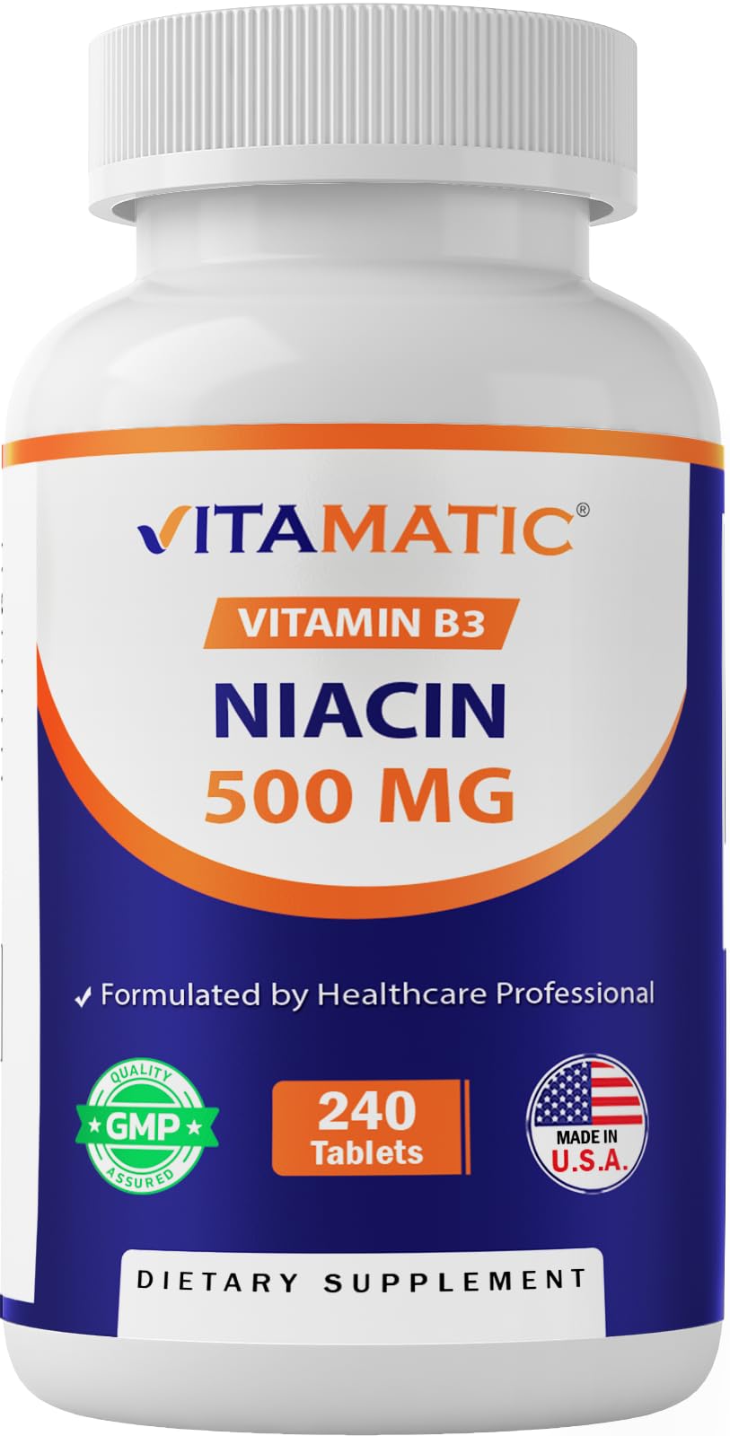 Vitamatic Niacin (Vitamin B3) 500mg 240 Tablets