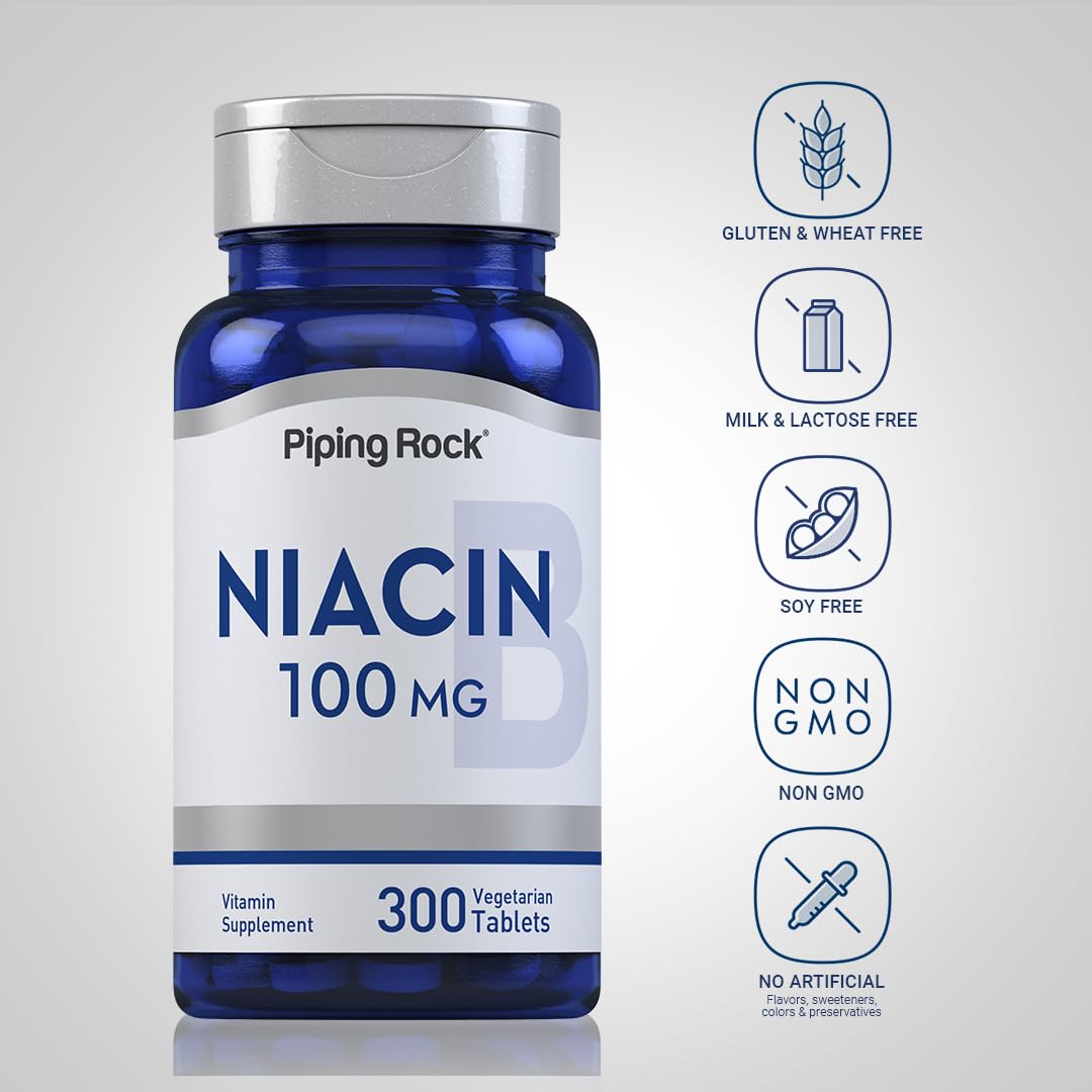 Piping Rock Niacin 100mg Tablet 300 Tablets