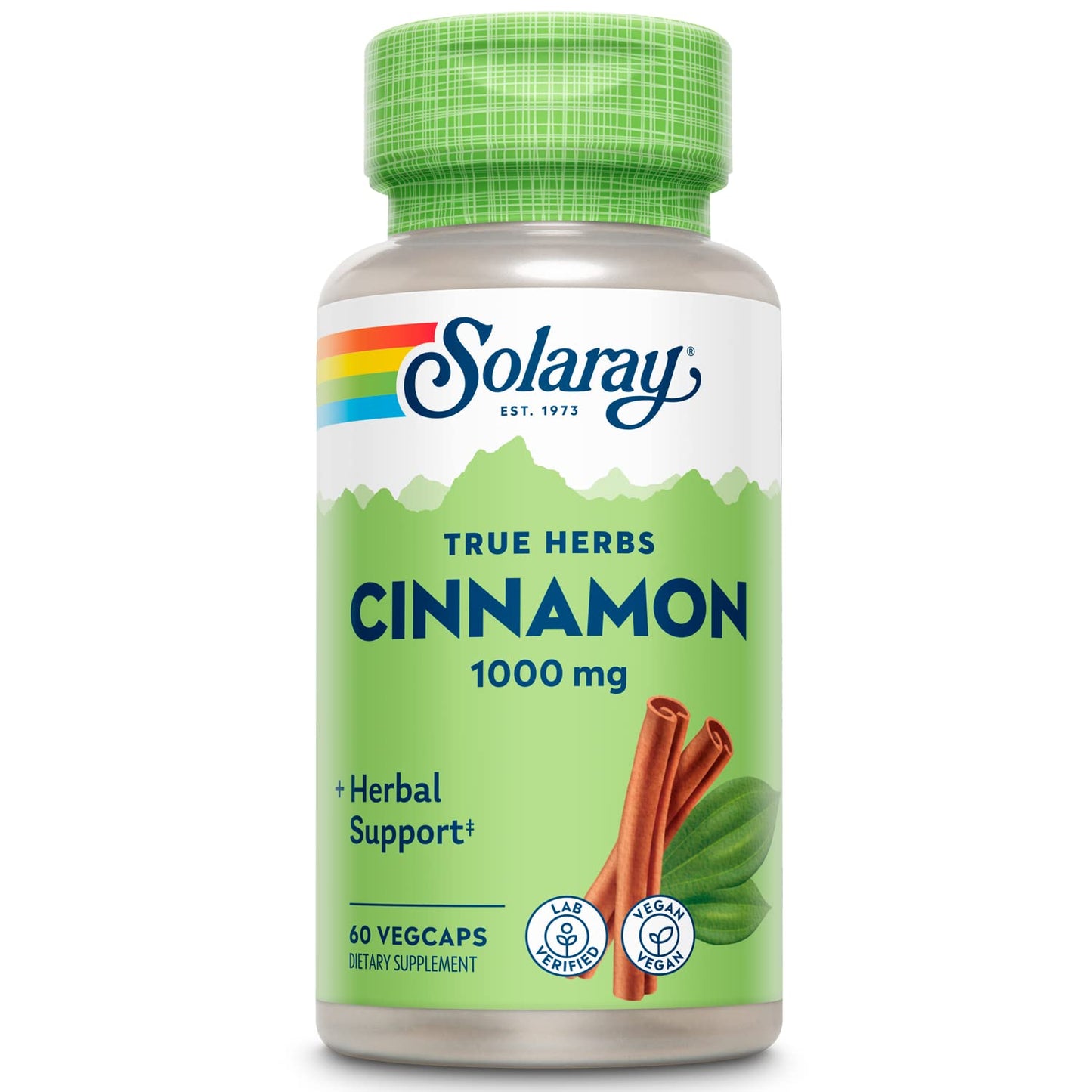 SOLARAY True Herbs Cinnamon Bark 1000mg Capsules, 60 VegCaps
