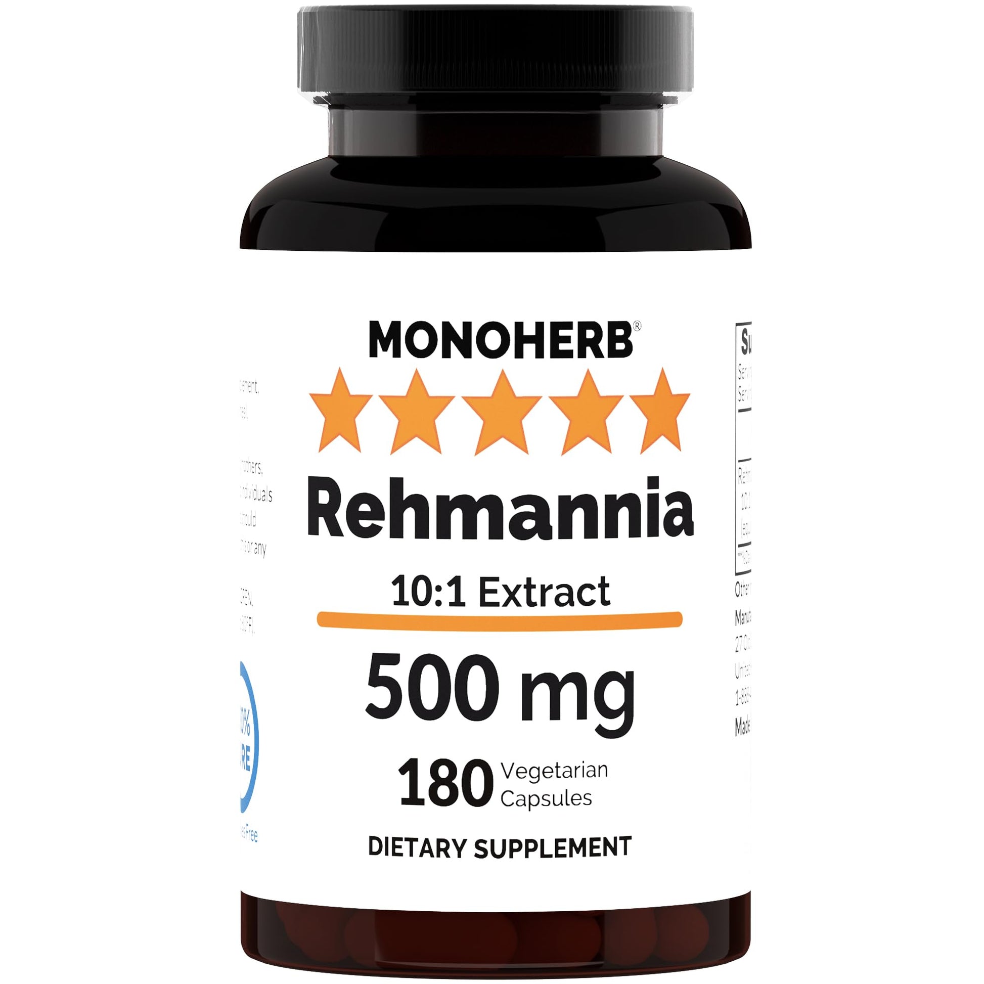 MONOHERB Rehmannia 10:1 Extract Capsule, 180 Count