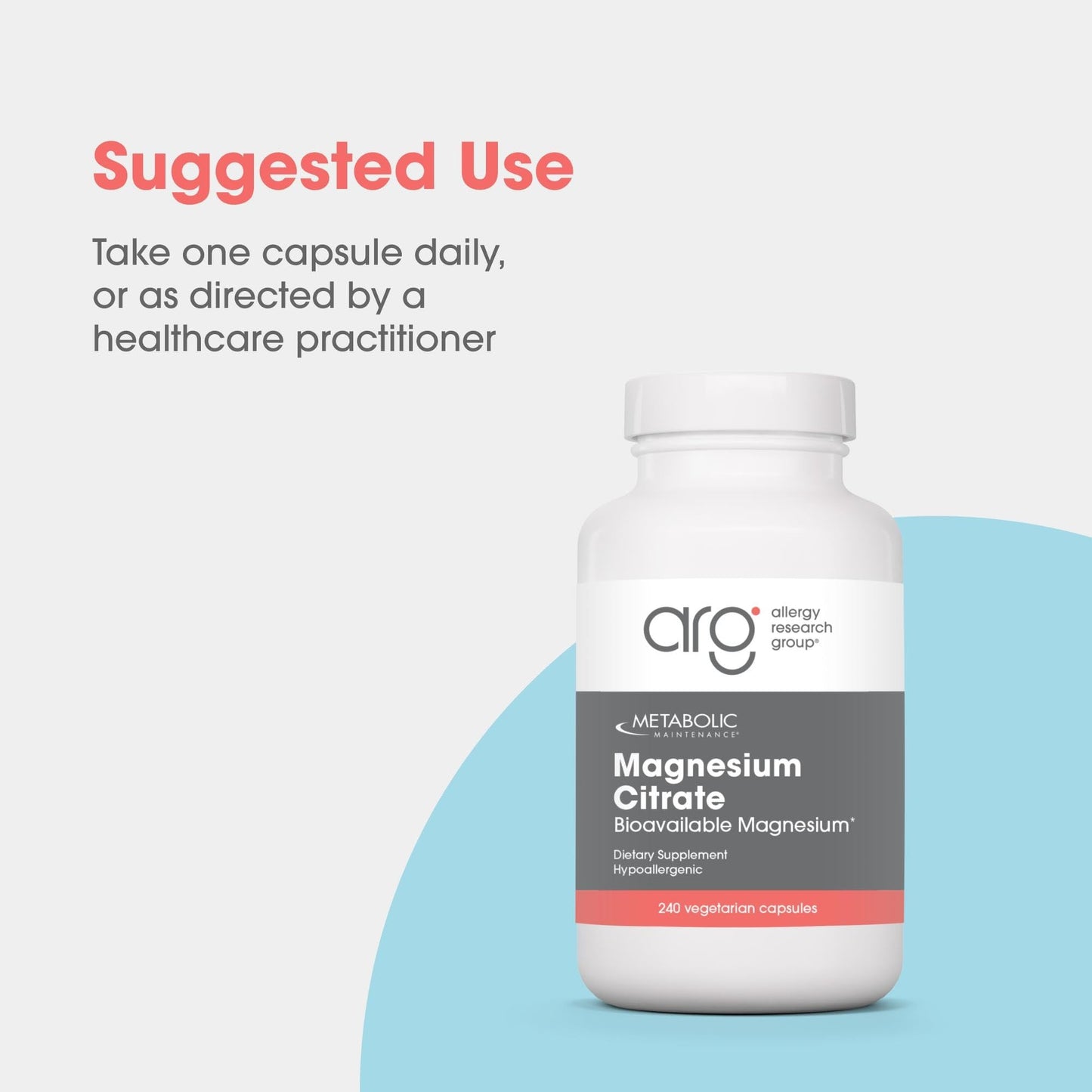 Metabolic Maintenance Magnesium Citrate Capsule 240 Count