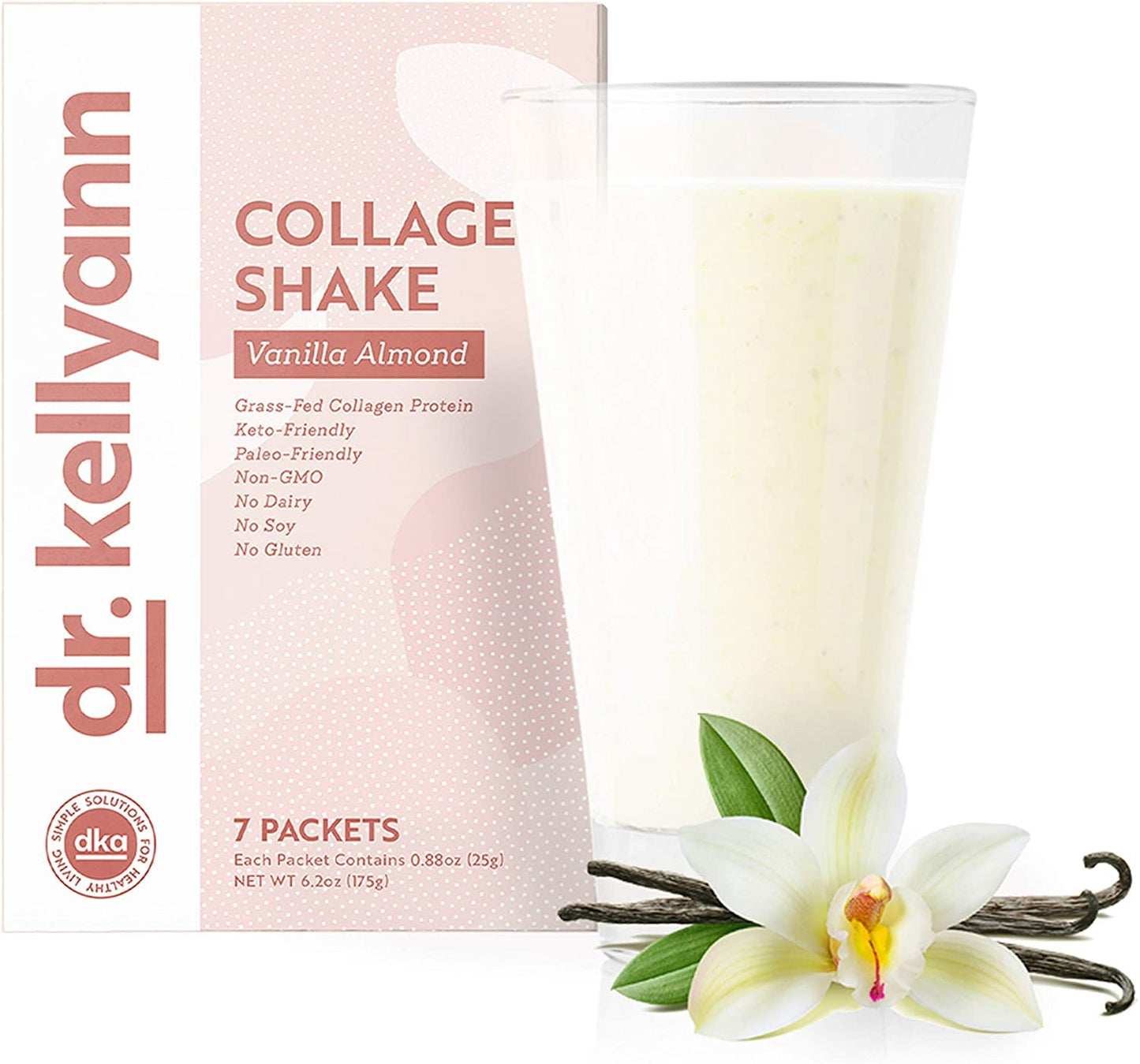 Dr. Kellyann Keto Vanilla Almond Shakes Powder 6.17 oz