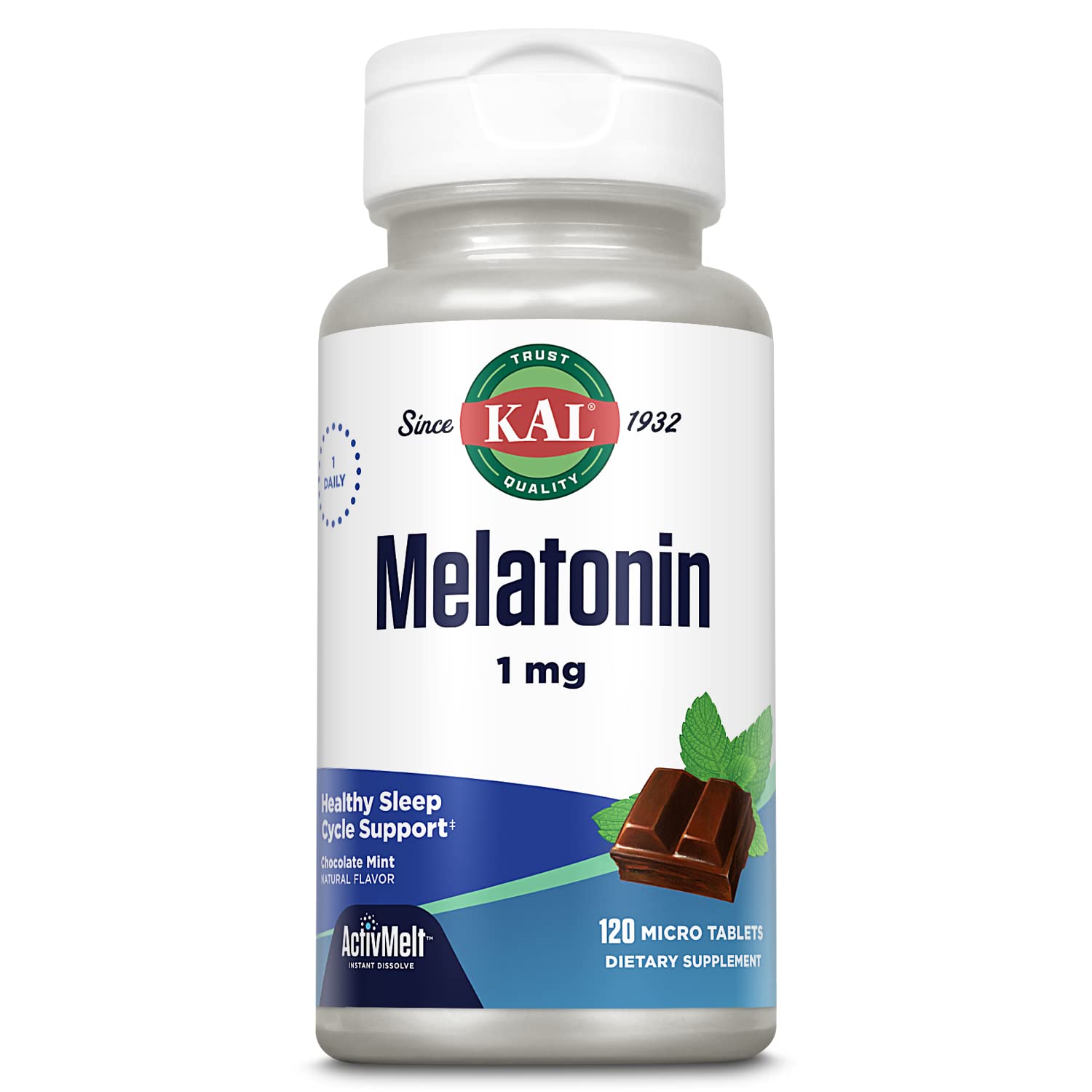 KAL Melatonin 1mg Sleep Aid Tablet, 120 Count
