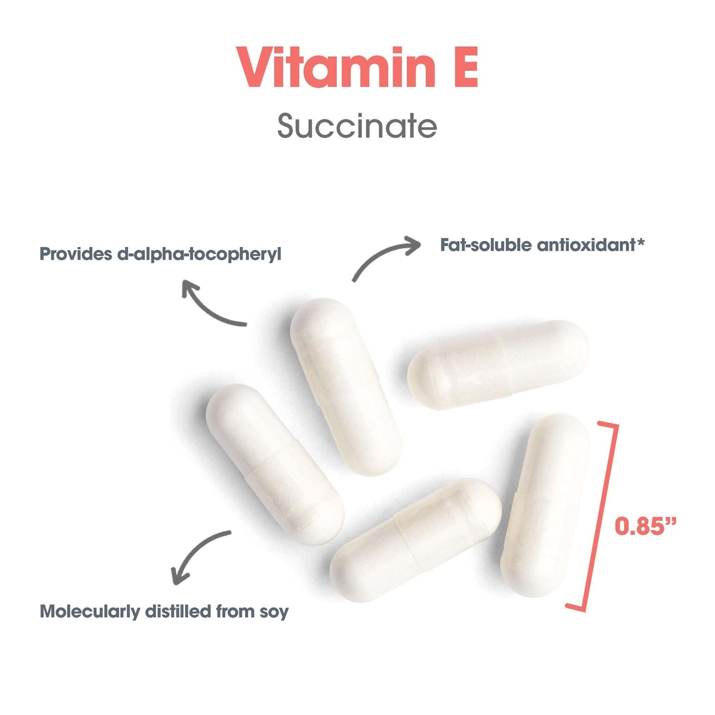 Allergy Research Group Vitamin E Succinate 400 IU d-Alpha-Tocopheryl Succinate, 100 Capsules