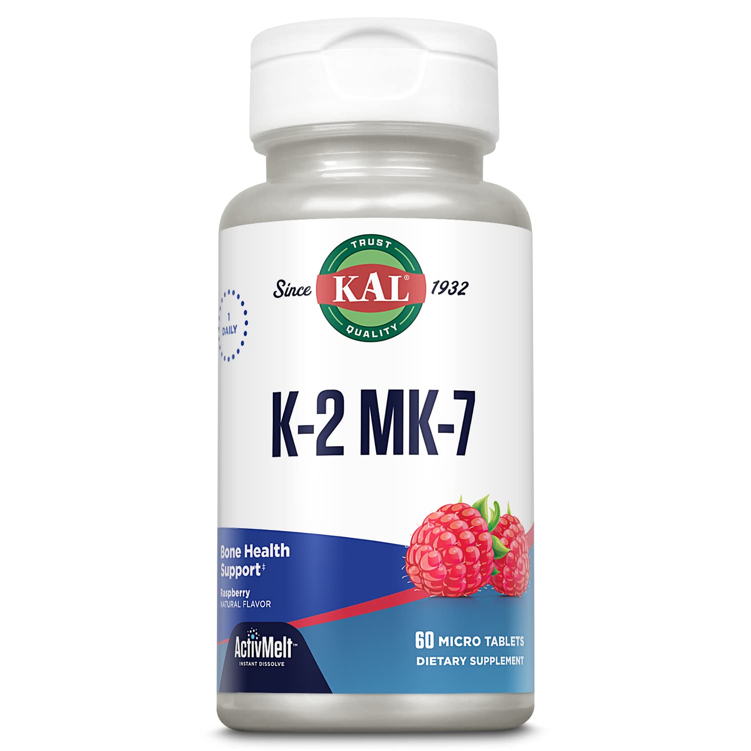 KAL Vitamin K2 MK7 ActivMelt 100 mcg Lozenges 60 Count