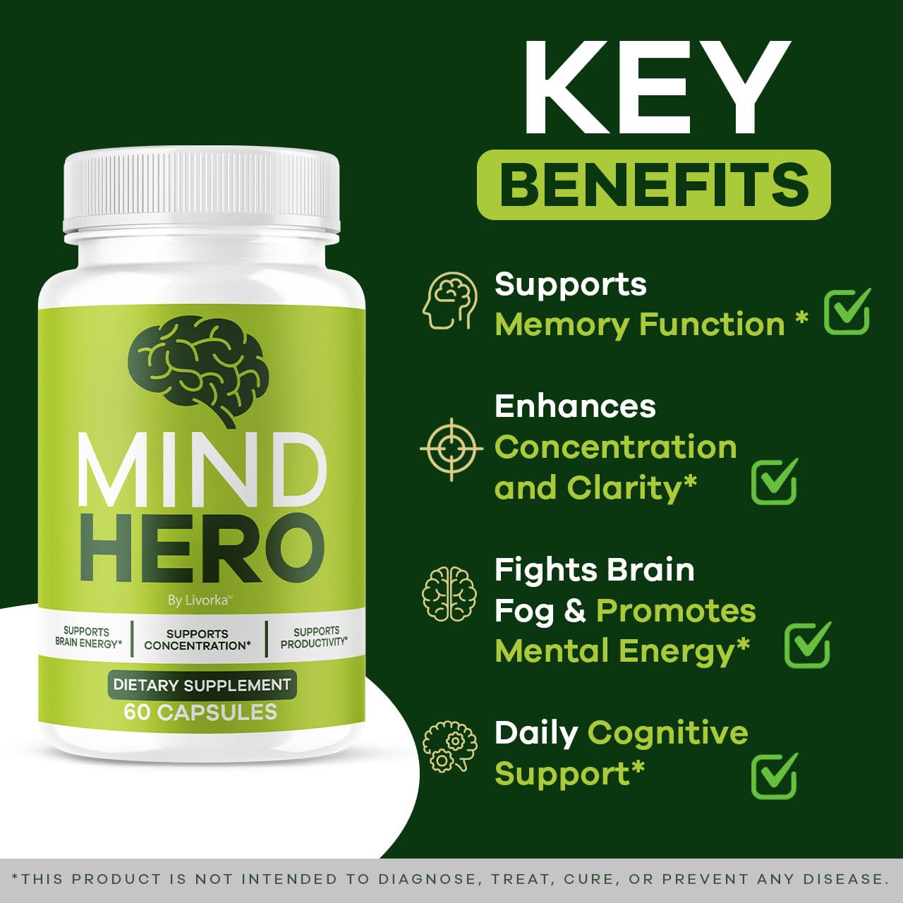 LIVORKA Mind Hero Capsules 180 Capsules