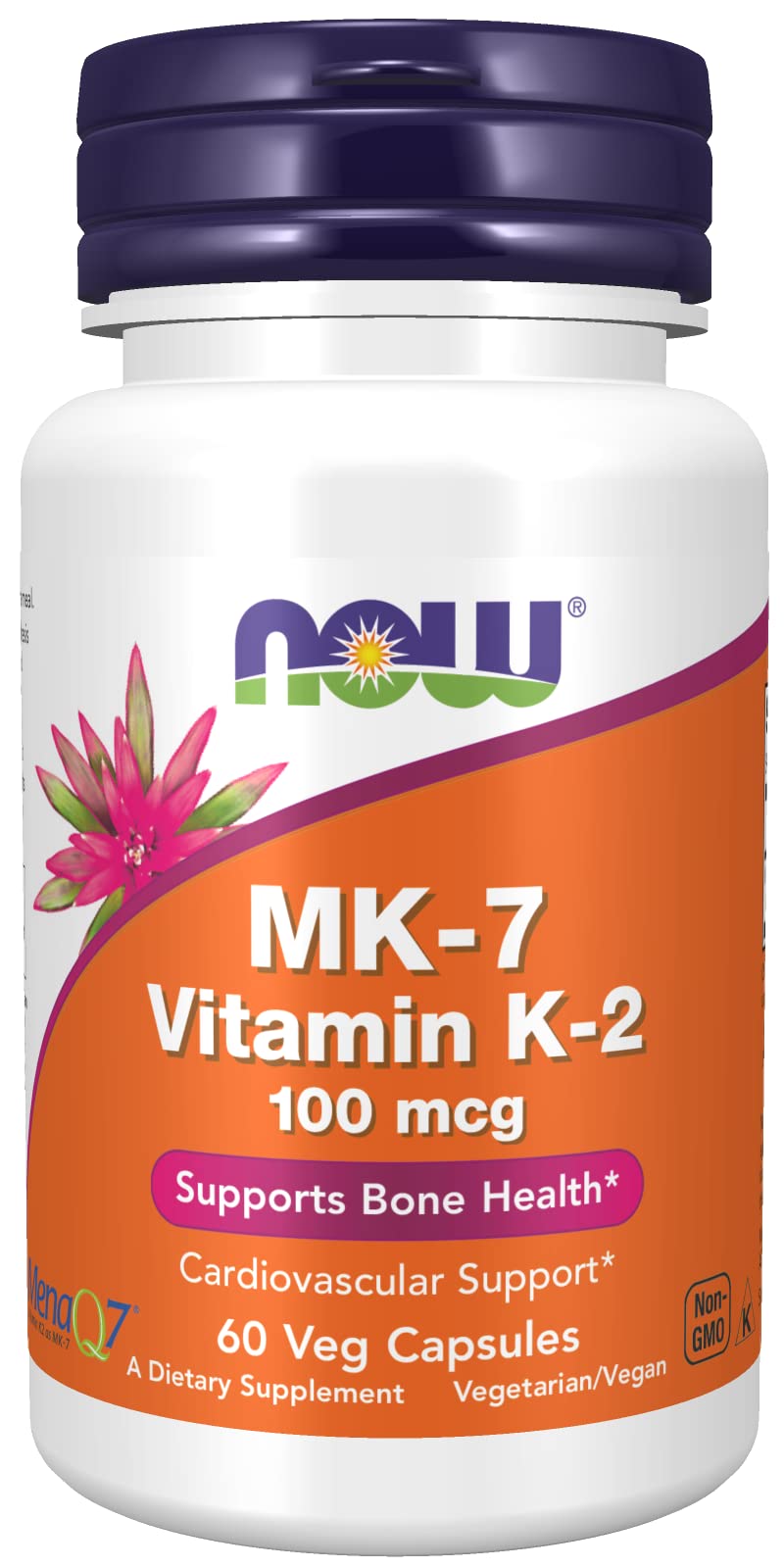 NOW Foods MK-7 Vitamin K-2 100 mcg Capsule, 60 Capsules