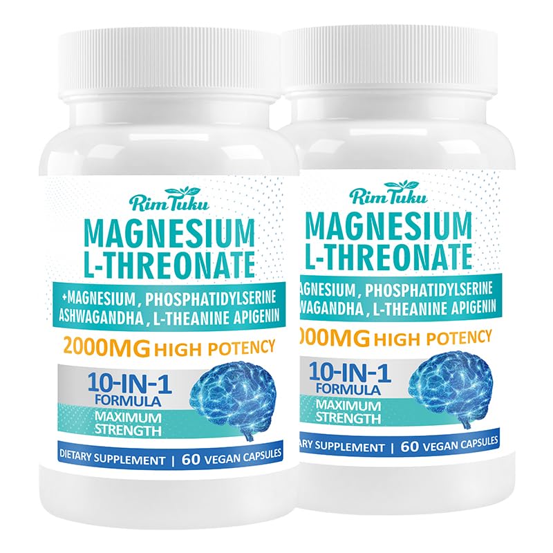RimTuku Magnesium L-Threonate 2000mg Capsules, 120 Count