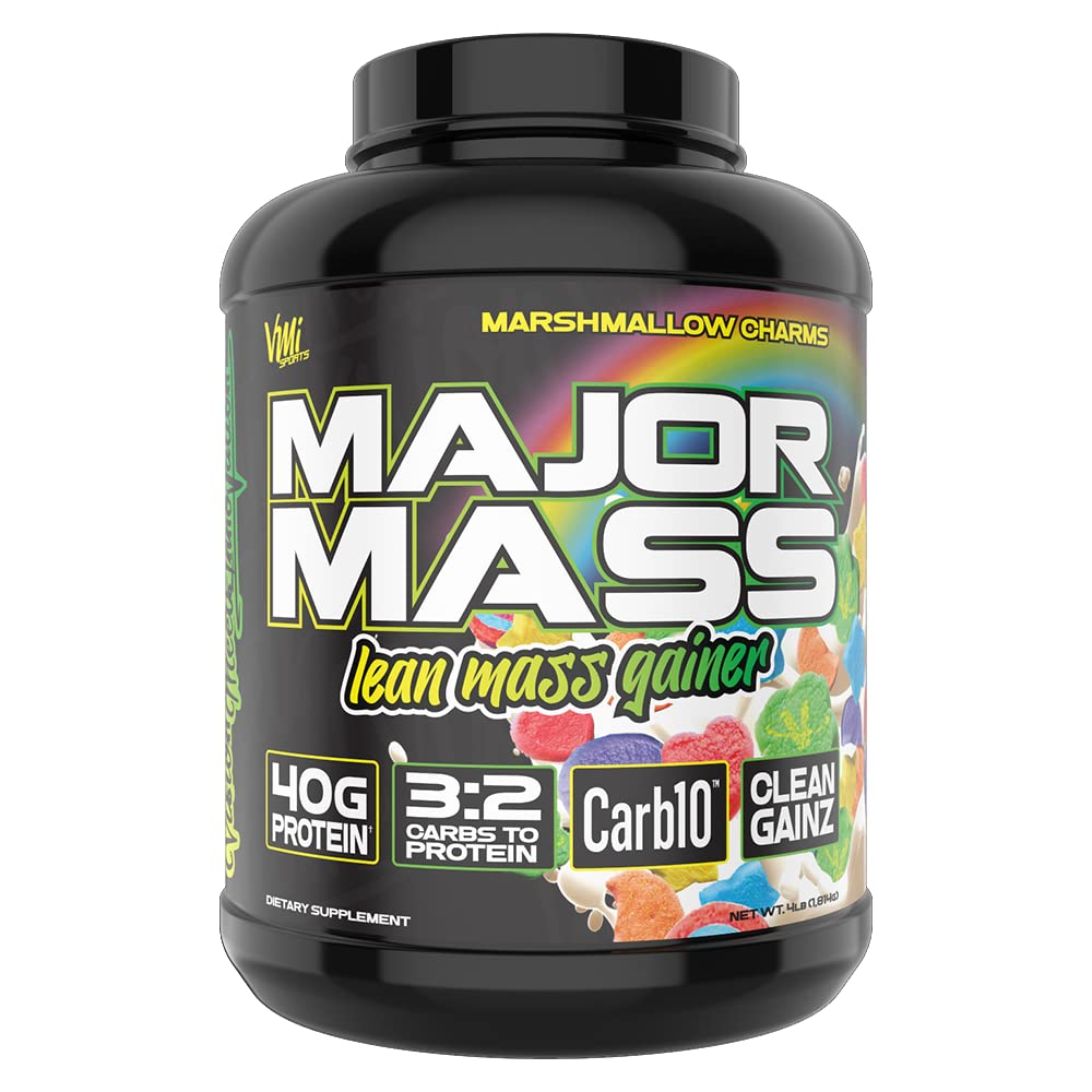 VMI Sports Major Mass Lean Mass Gainer Protein Powder, 4 Pound, 64 Servings