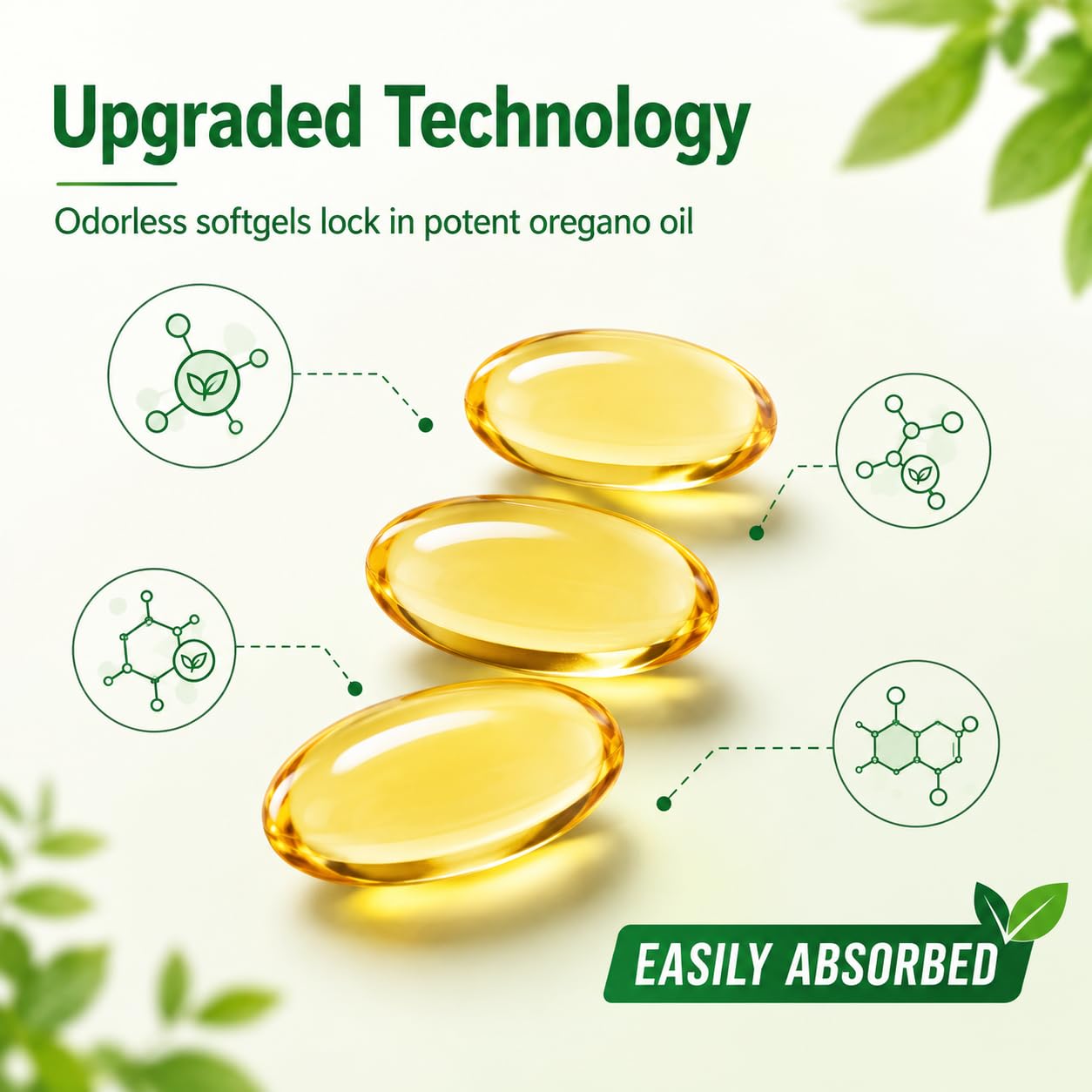 Cleantra Organic Oil of Oregano with Black Seed Oil 6000mg, 2-in-1 Oregano Oil Softgels, 120 Count