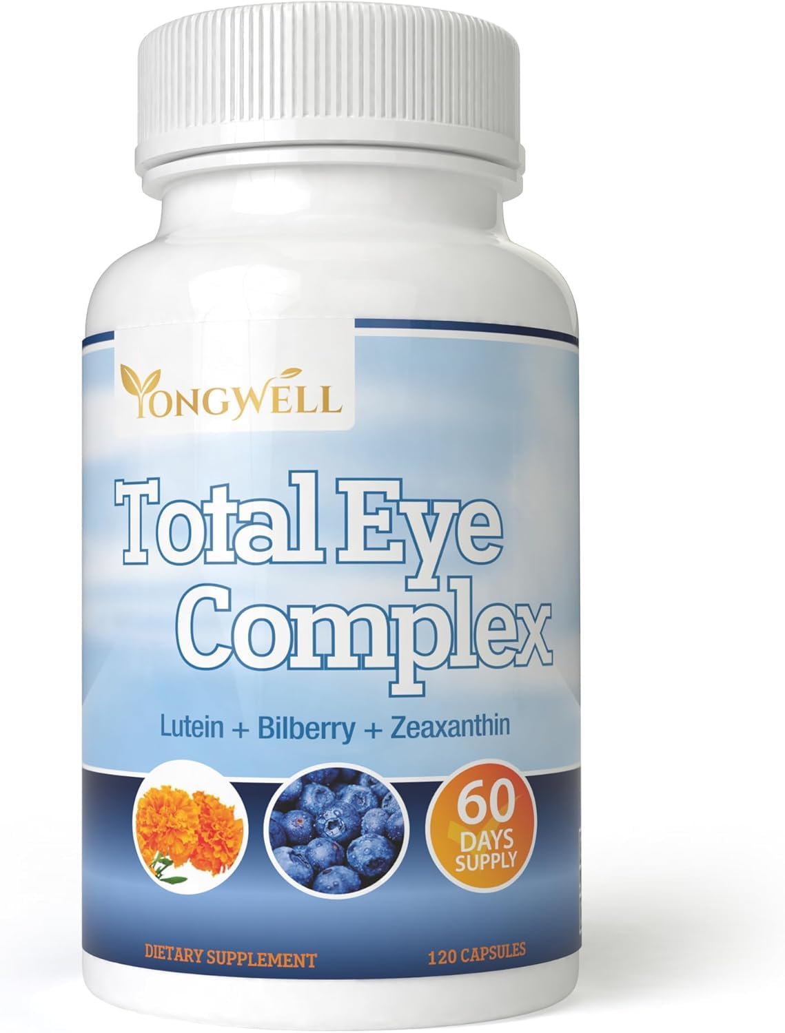 YongWell Total Eye Complex with Lutein, Bilberry & Zeaxanthin Capsules, 120 Count