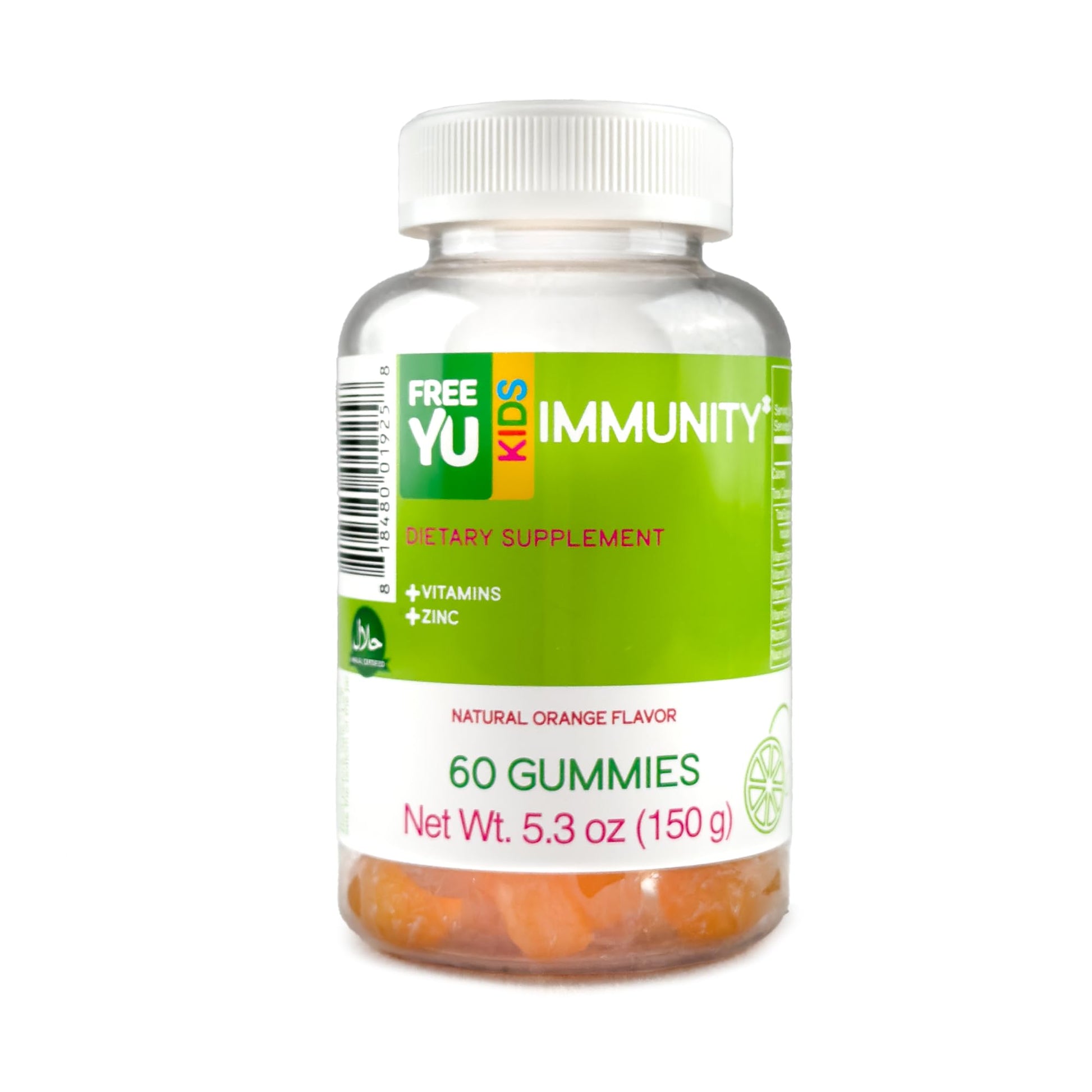 FREEYU Kids Immunity Multivitamin Gummies, 60 Count