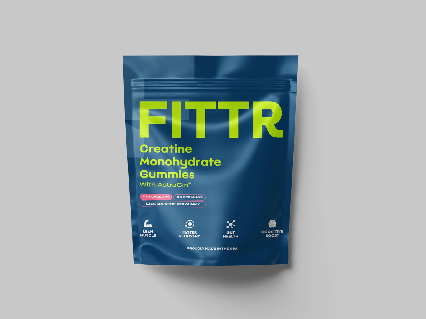 FITTR Creatine Monohydrate Gummies 90 Count