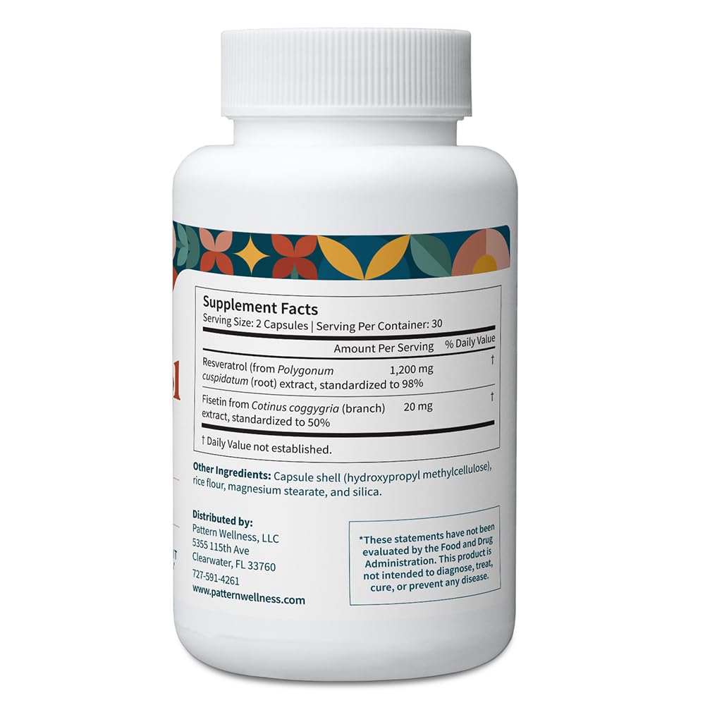 Pattern Wellness Resveratrol with Fisetin Capsule 60
