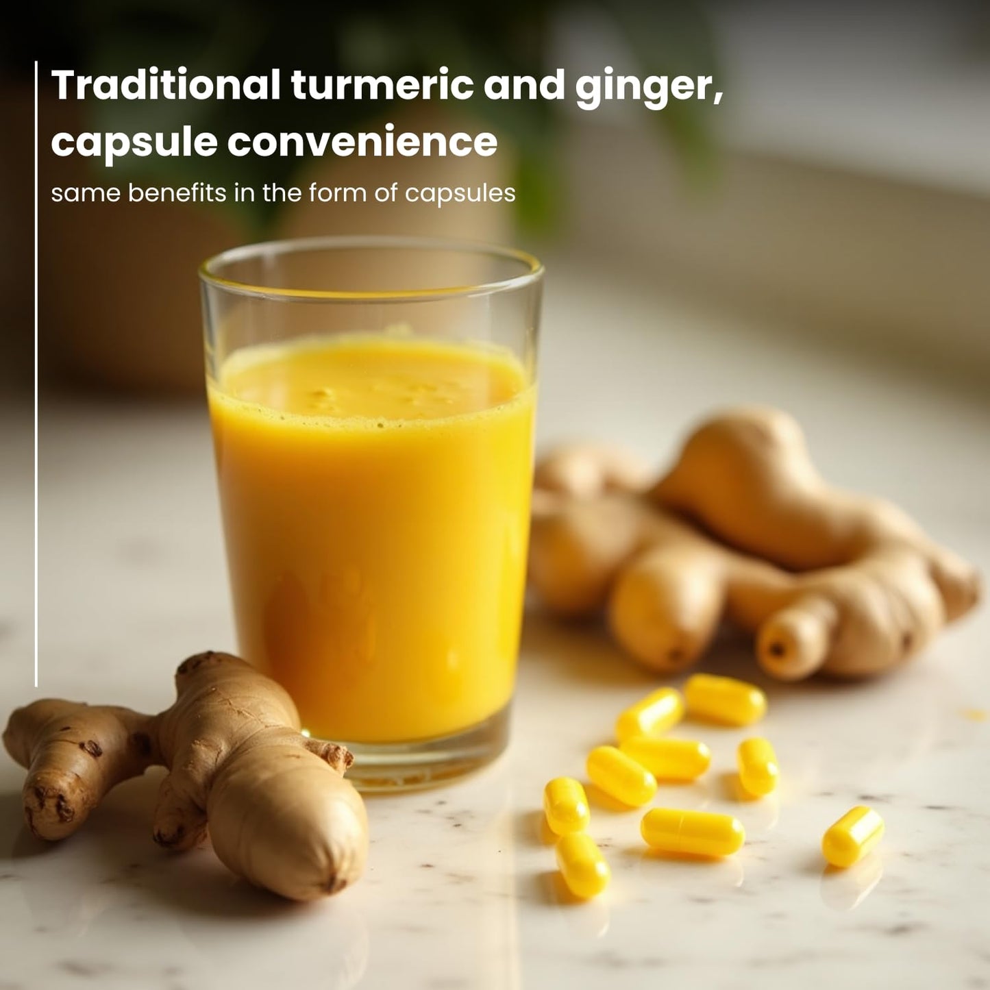 Bhumi Organic Turmeric Curcumin + Ginger Capsules 90 Count