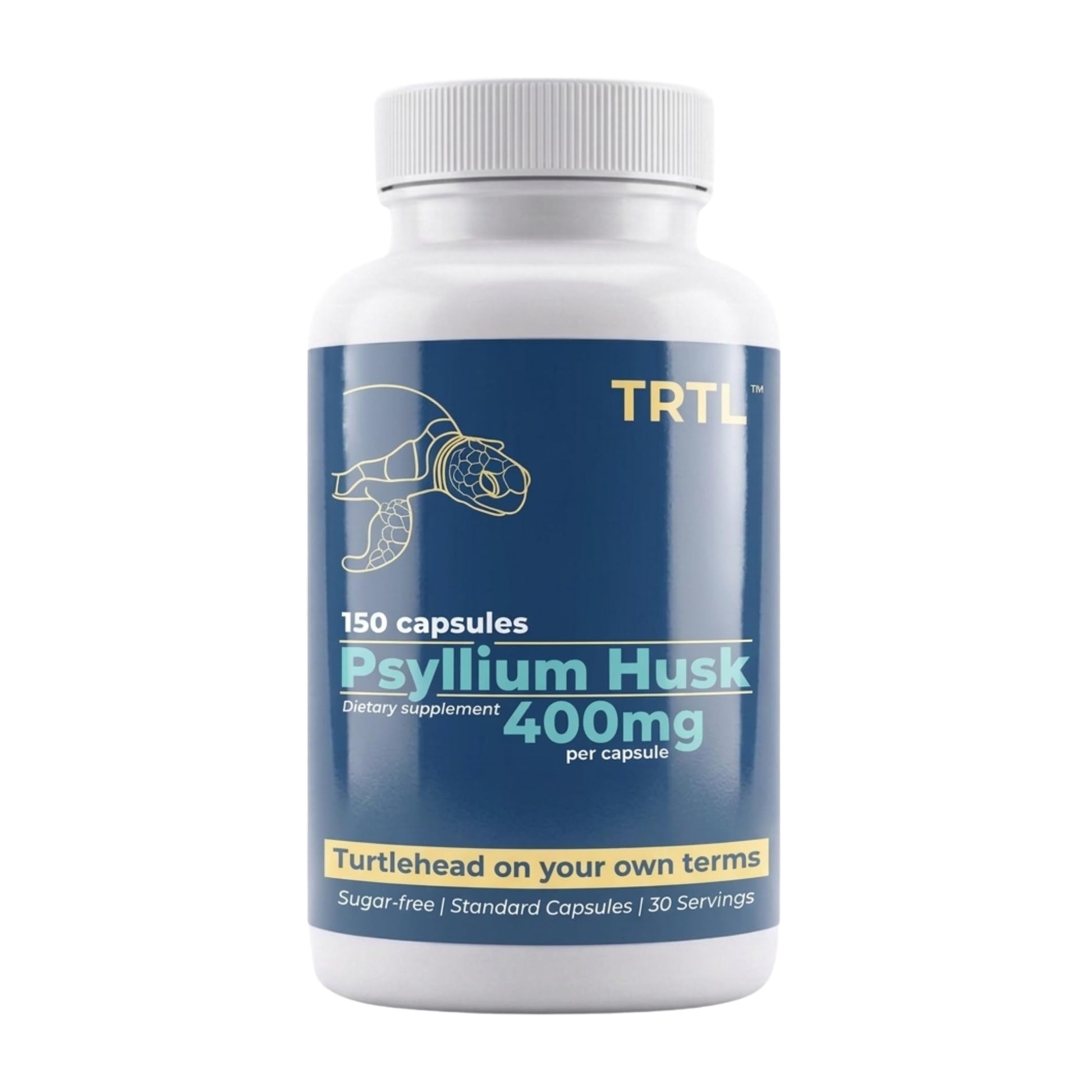TRTL Supplements Psyllium Husk Capsules 150 Count