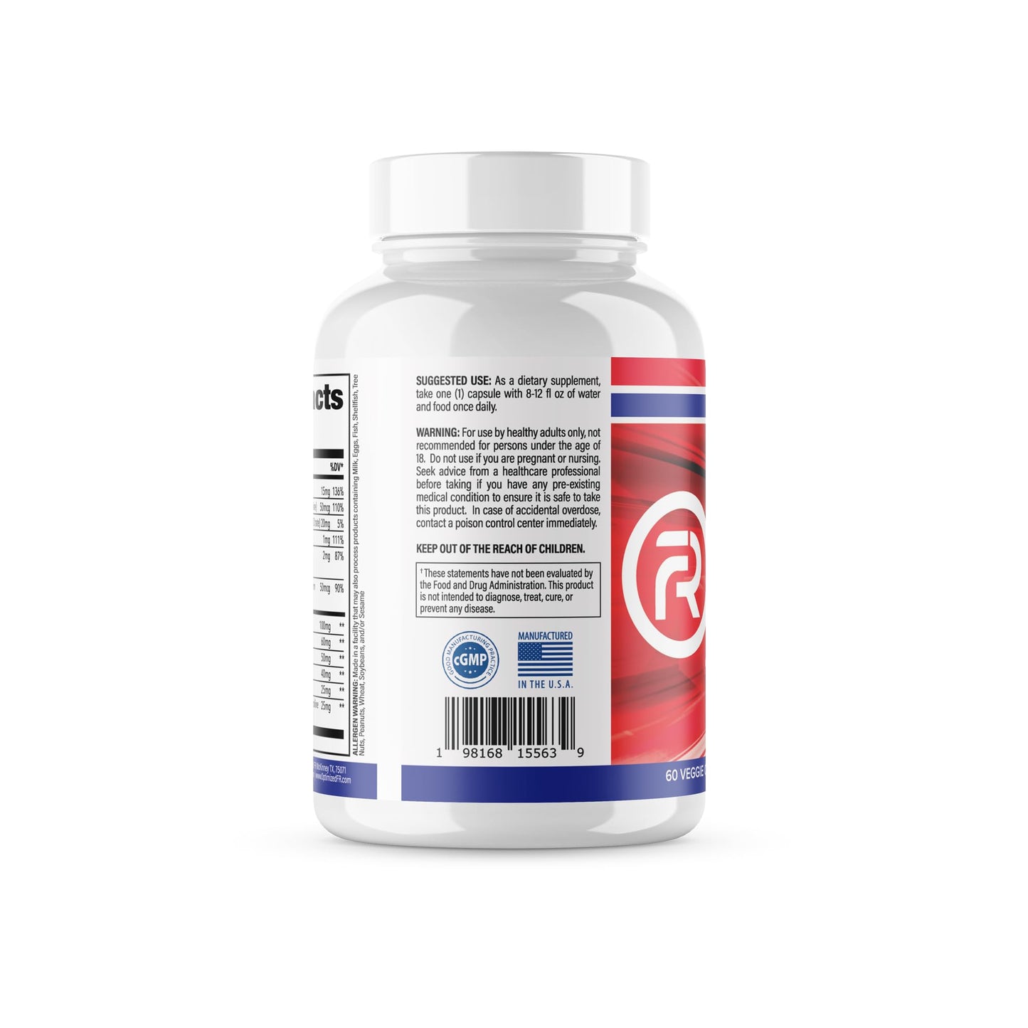 Optimized FR Fit4Duty Multivitamin+ for First Responders Capsule, 60 Count