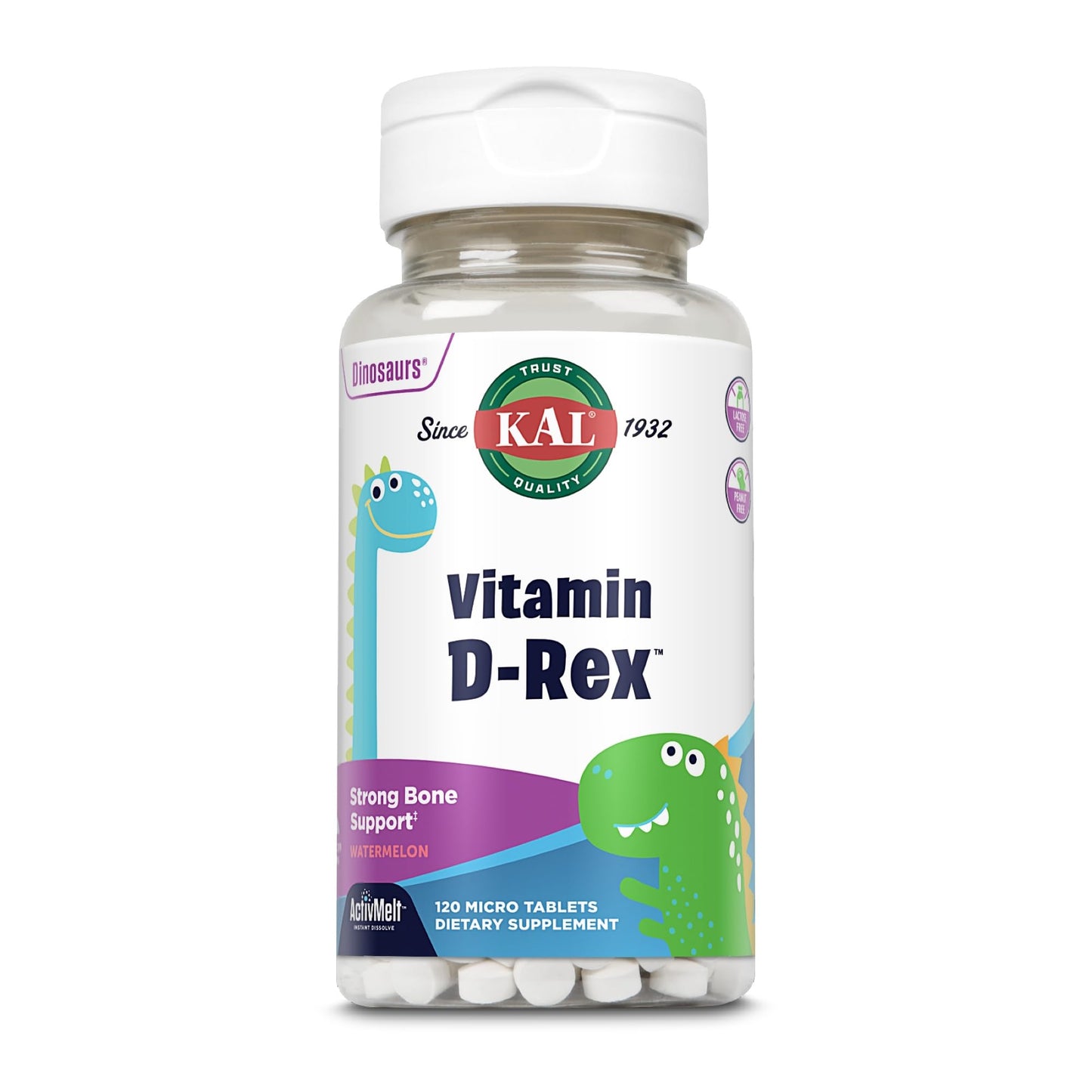 KAL Vitamin D-Rex Kids Vitamin D Micro Tablets 120