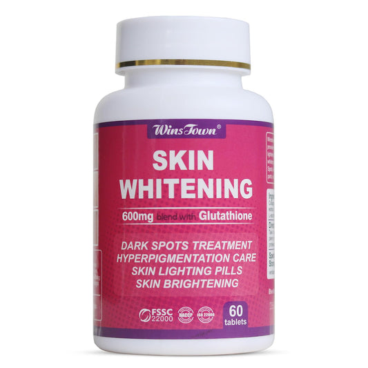 AIHIYO Skin Whitening Pill 600mg Glutathione Supplement for Dark Spots, Melasma & Acne Scar Remover, 60 Tablets