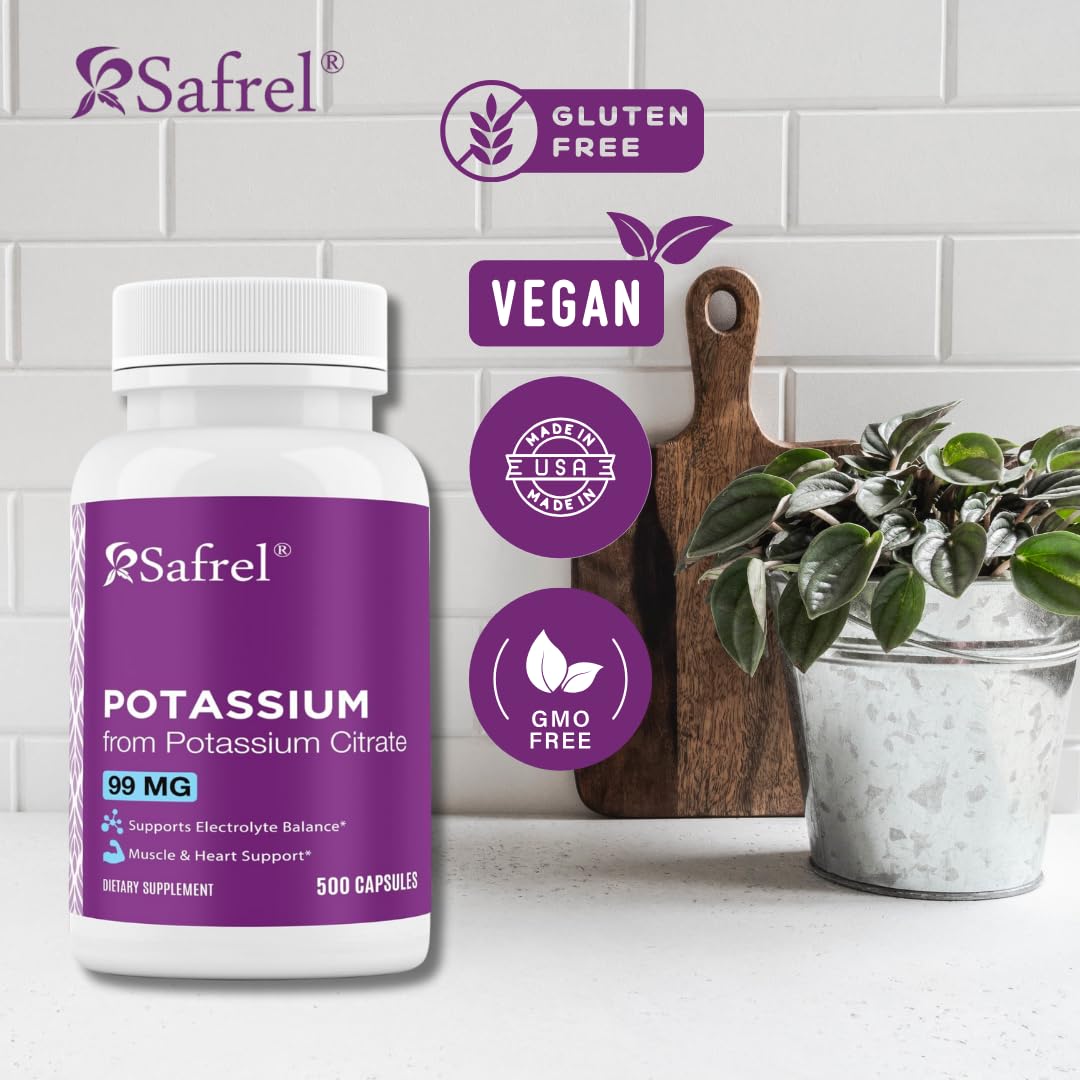Safrel Potassium Citrate Capsules 500 Count