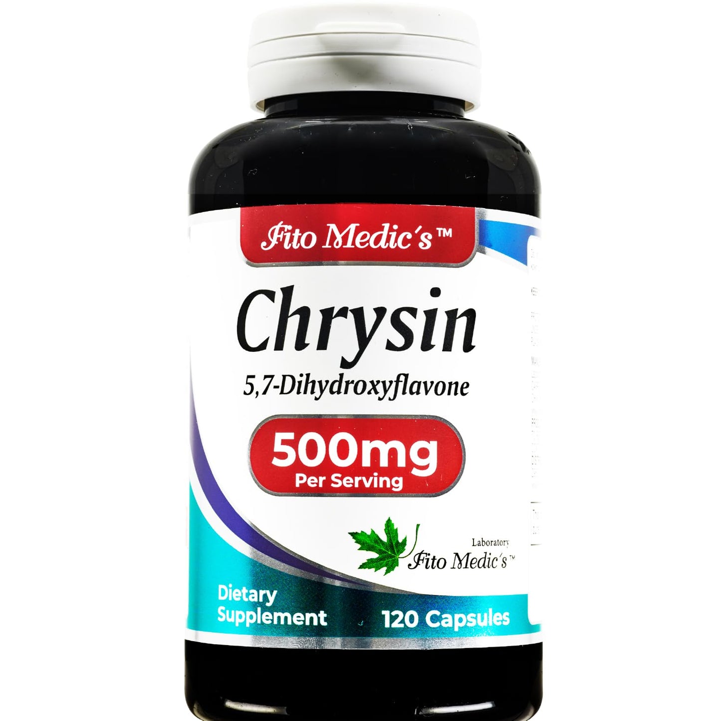 FITO MEDIC'S Lab Chrysin with Passion Flower Supplement, 120 Capsules