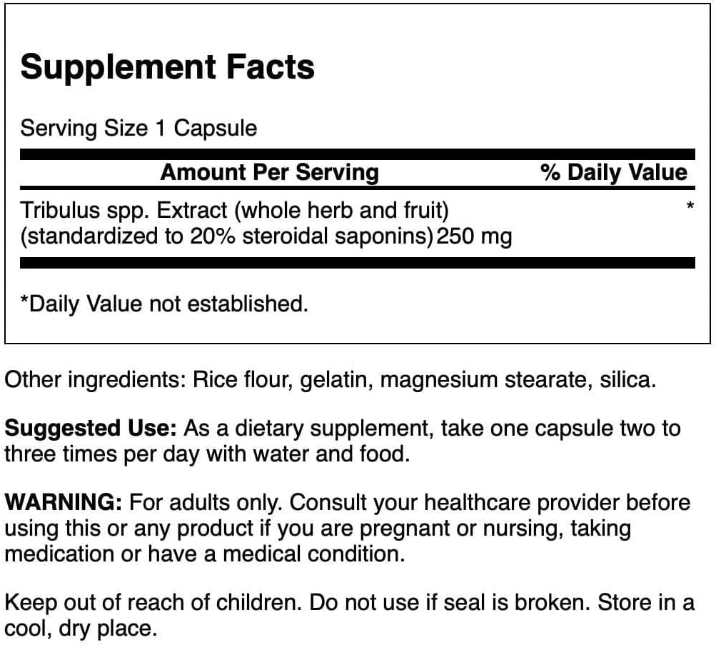 Swanson Mega Tribulus Extract 250 mg 120 Capsules