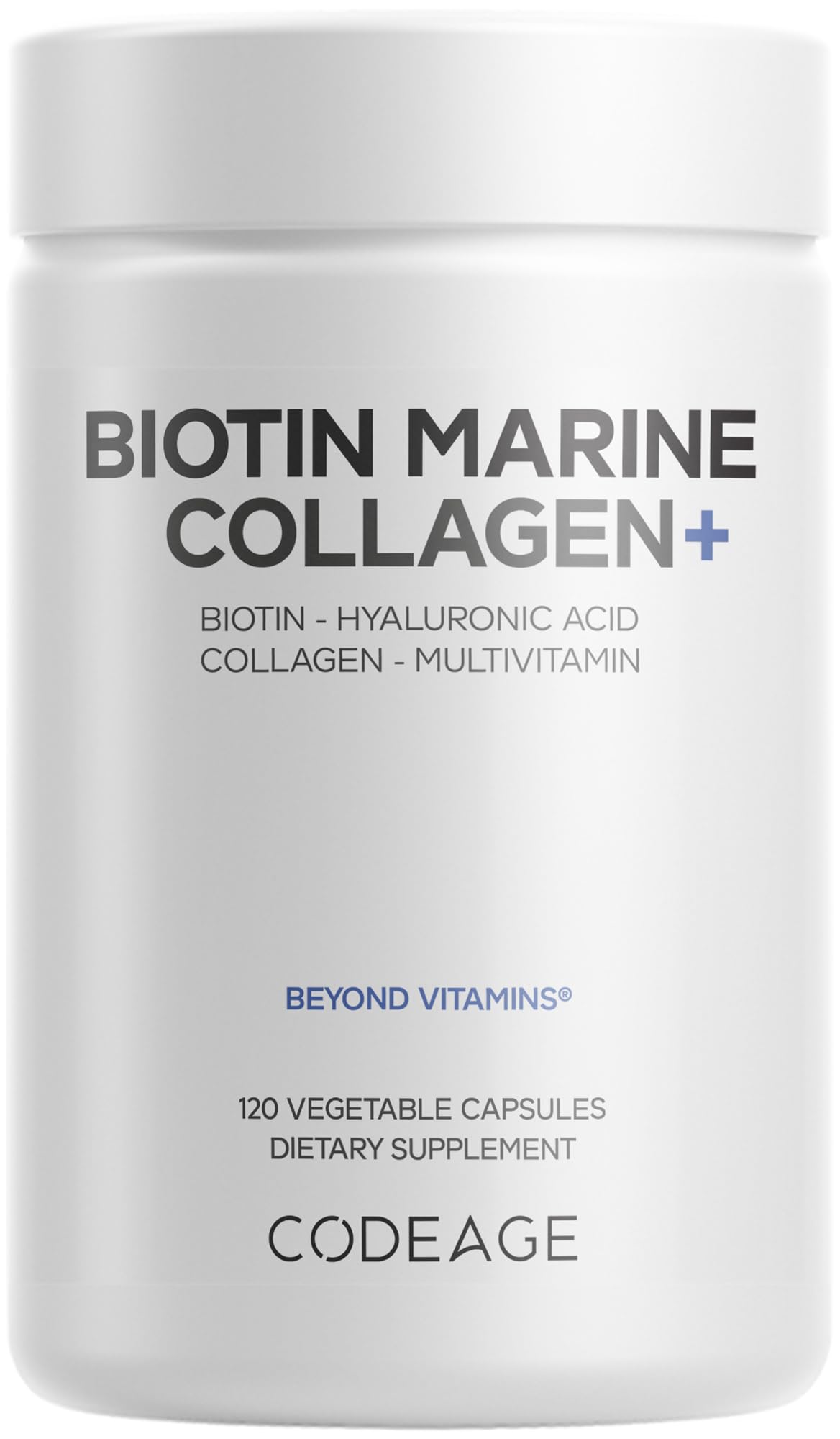Codeage Biotin Marine Collagen Peptides 120 Capsules
