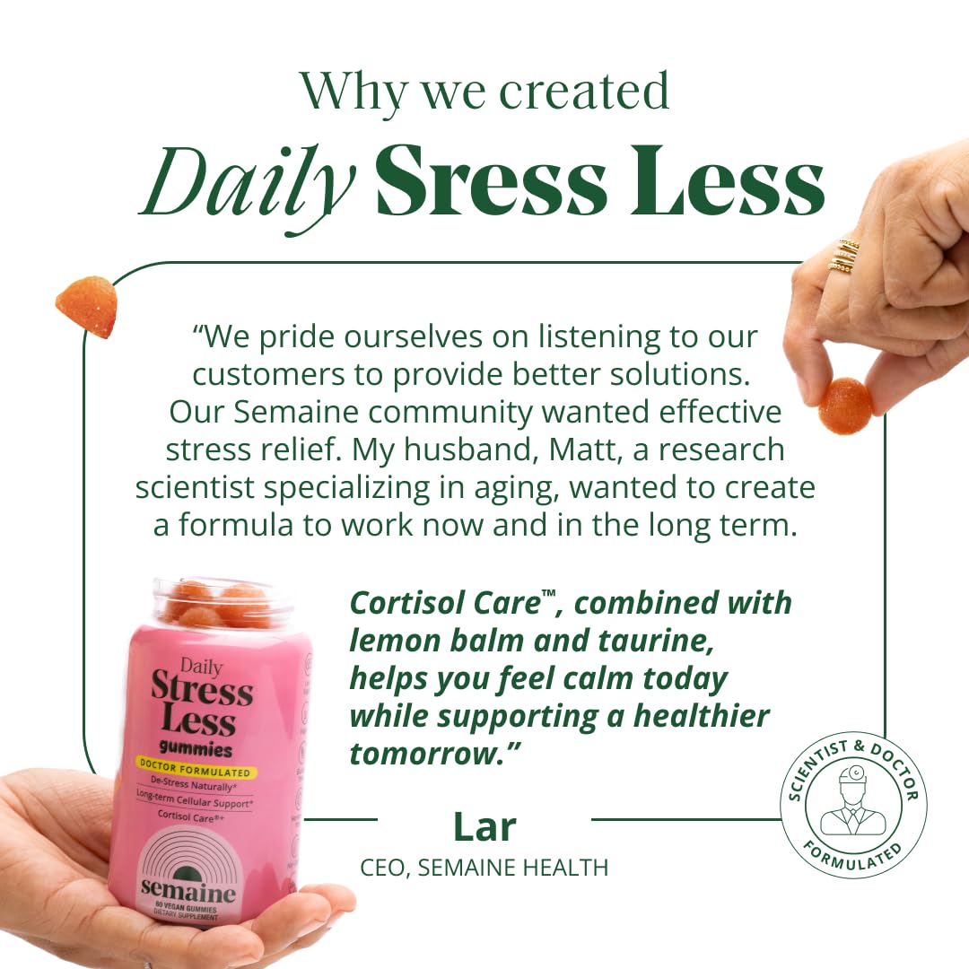 Semaine Stress Less Gummy with Cortisol Care 60 Gummies