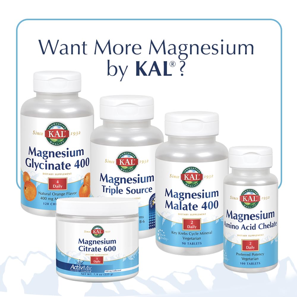 KAL Stress B Mag Glycinate Capsules 60 Count