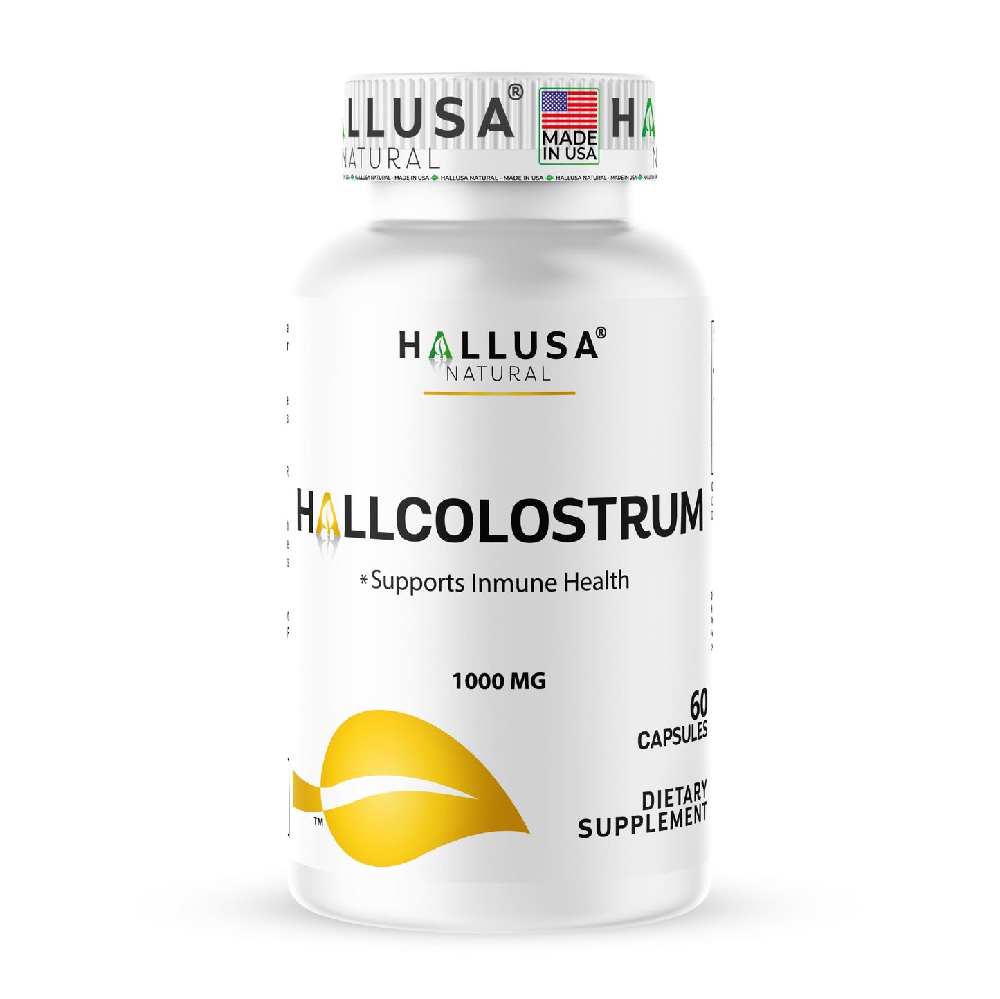 Hallusa Natural HallColostrum Colostrum Capsules 1000 mg, 60 Count