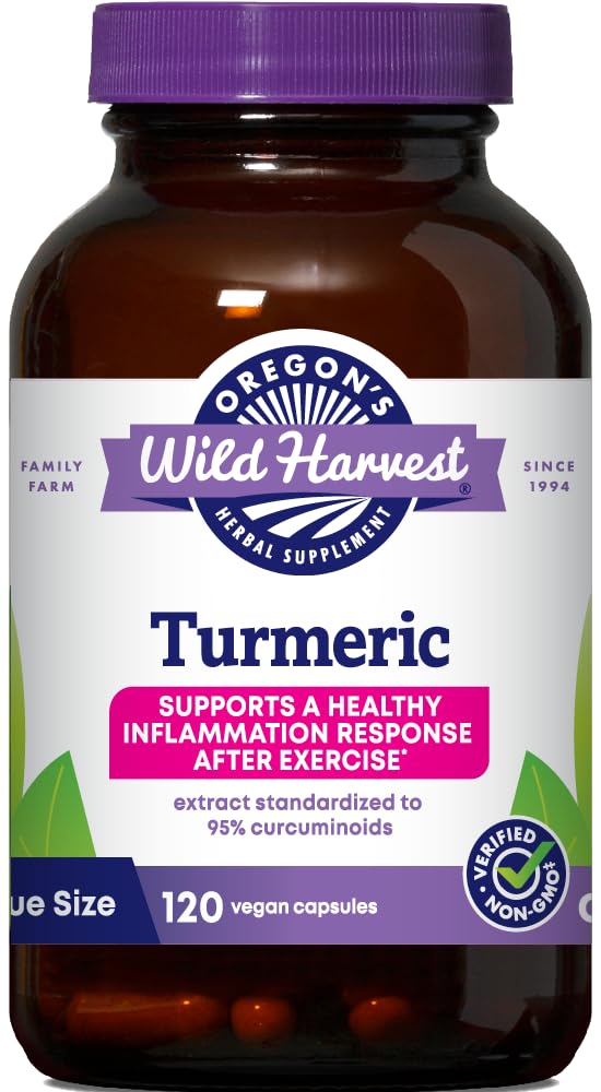 Oregon's Wild Harvest Turmeric 120 Vegan Capsules