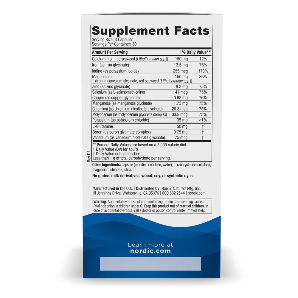 Nordic Naturals Multi Minerals Capsules 90 Count